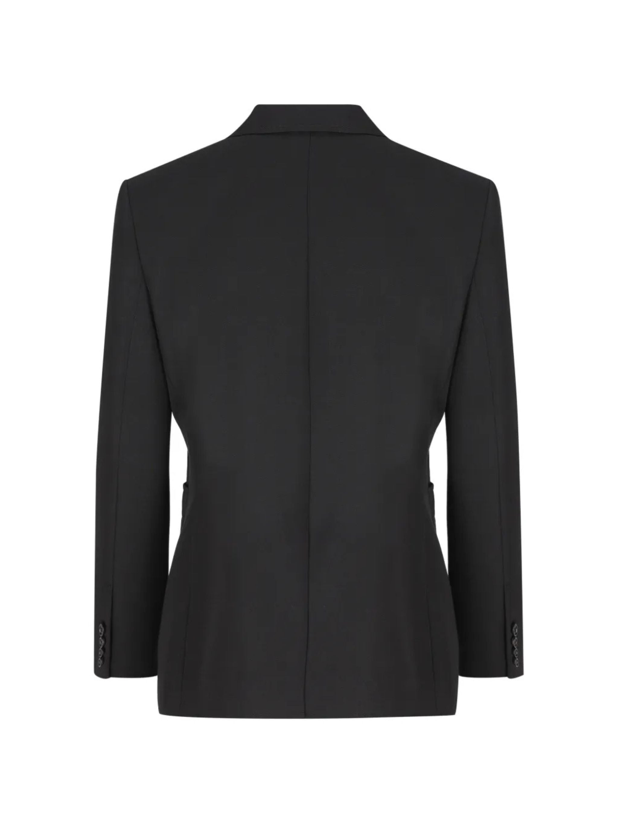 Giacca sartoriale monopetto in lana grain de poudre