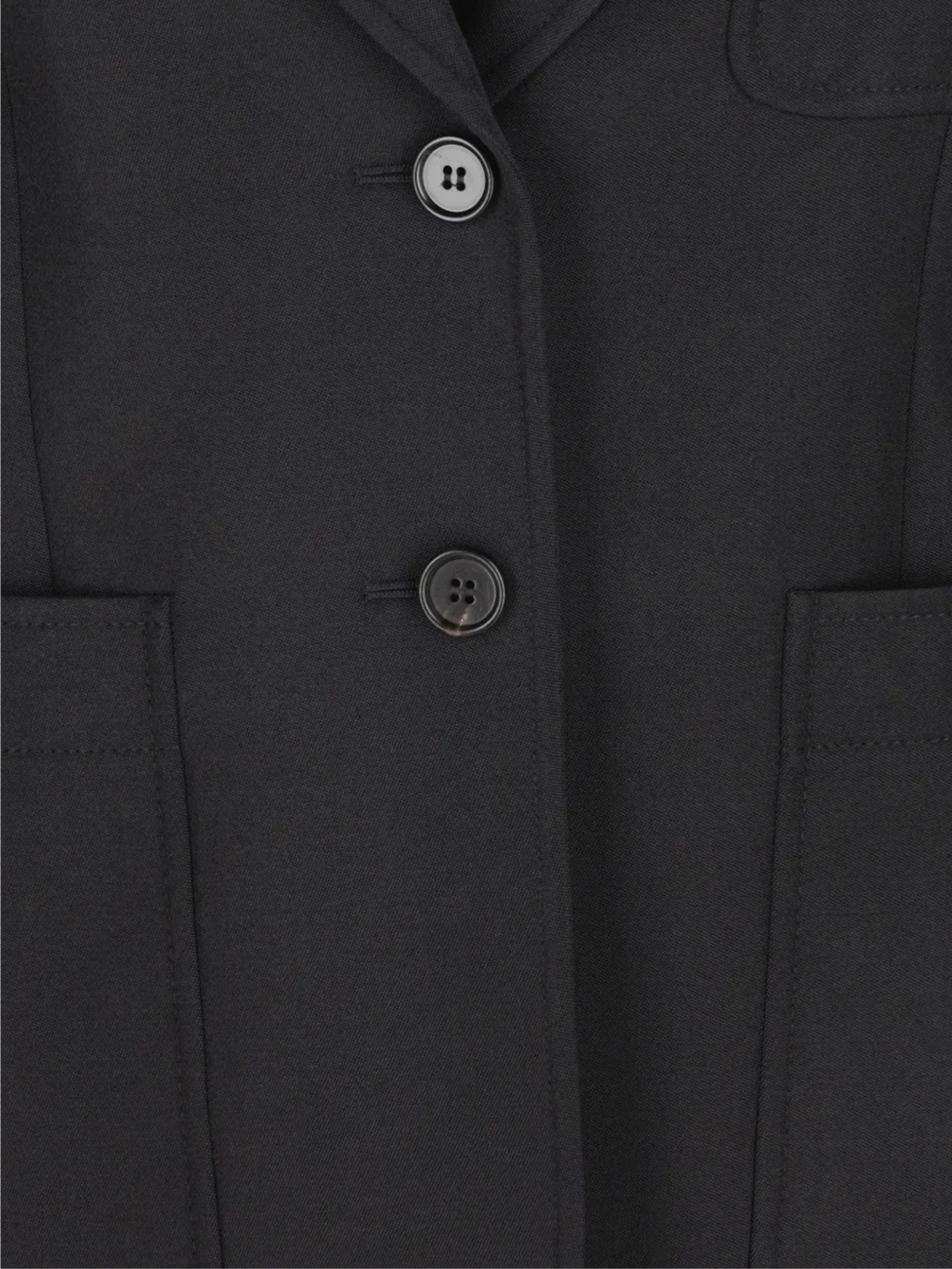 Giacca sartoriale monopetto in lana grain de poudre
