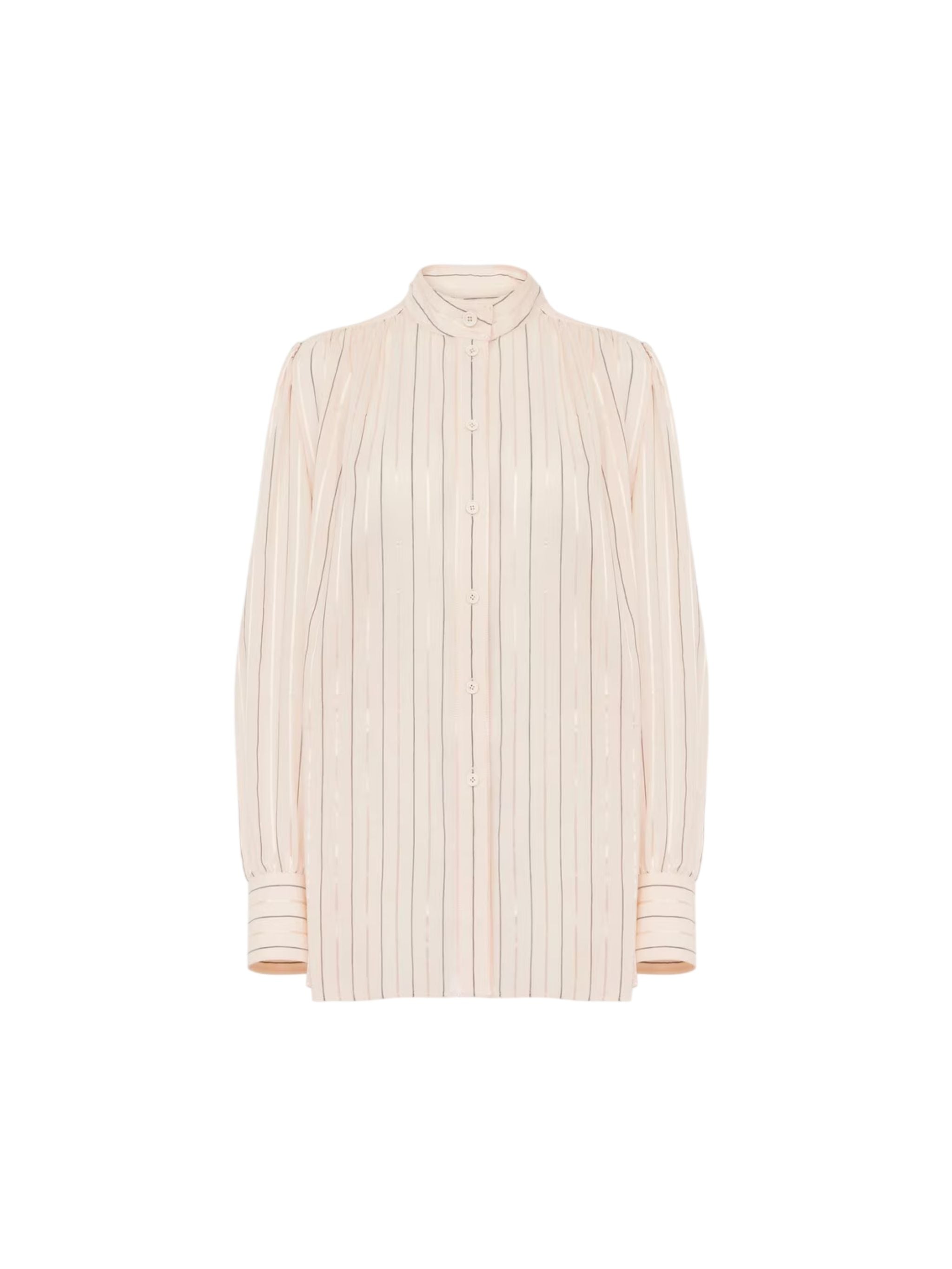 Camicia in popeline di cotone e seta