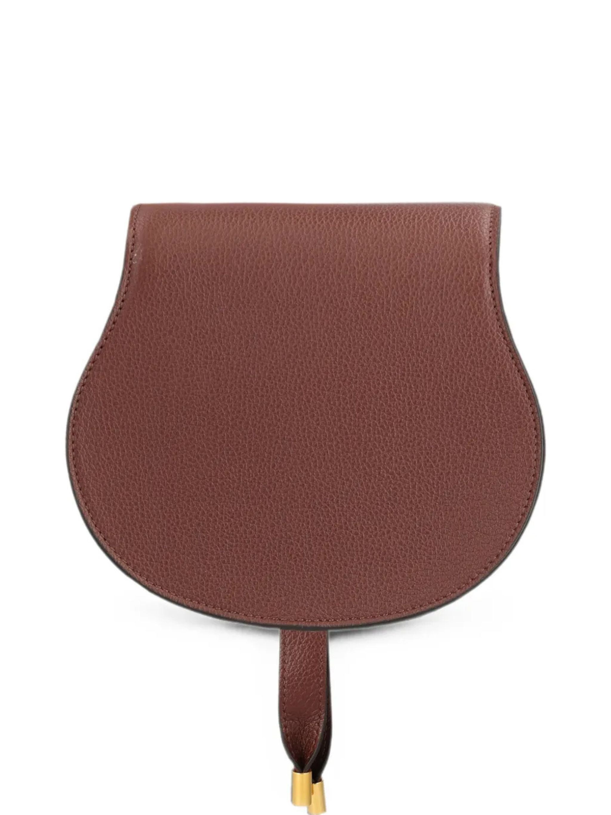 Borsa saddle Marcie piccola in pelle granata
