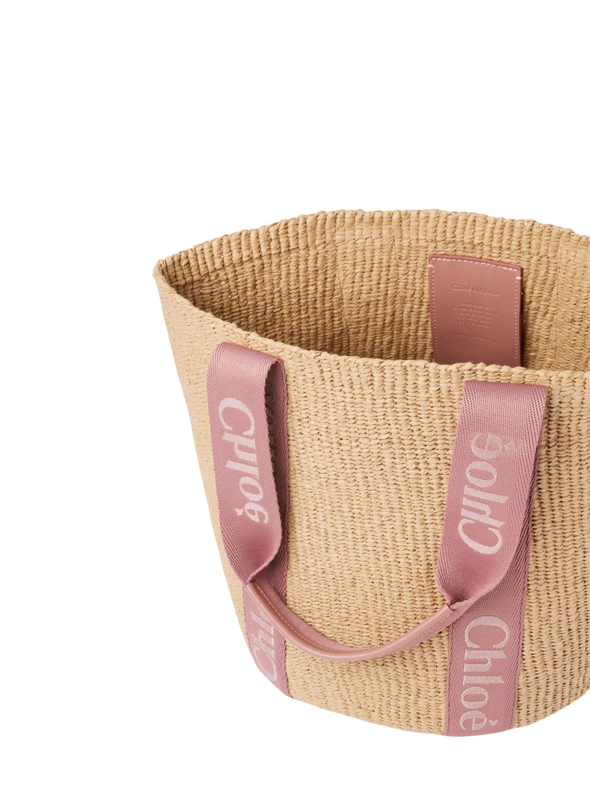 Borsa cesto Woody grande in fibre naturali