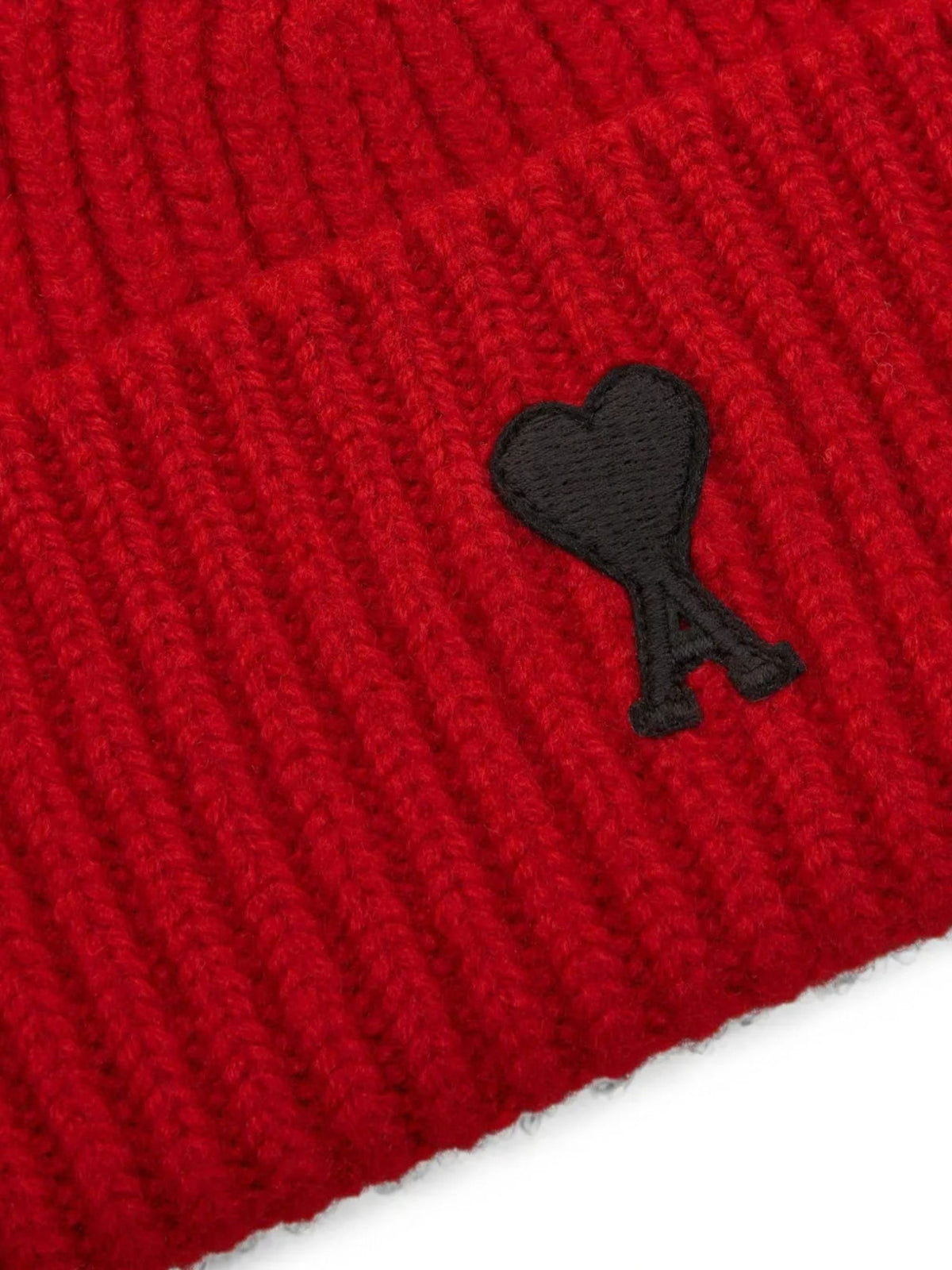 Red Ami de Cœur wool beanie