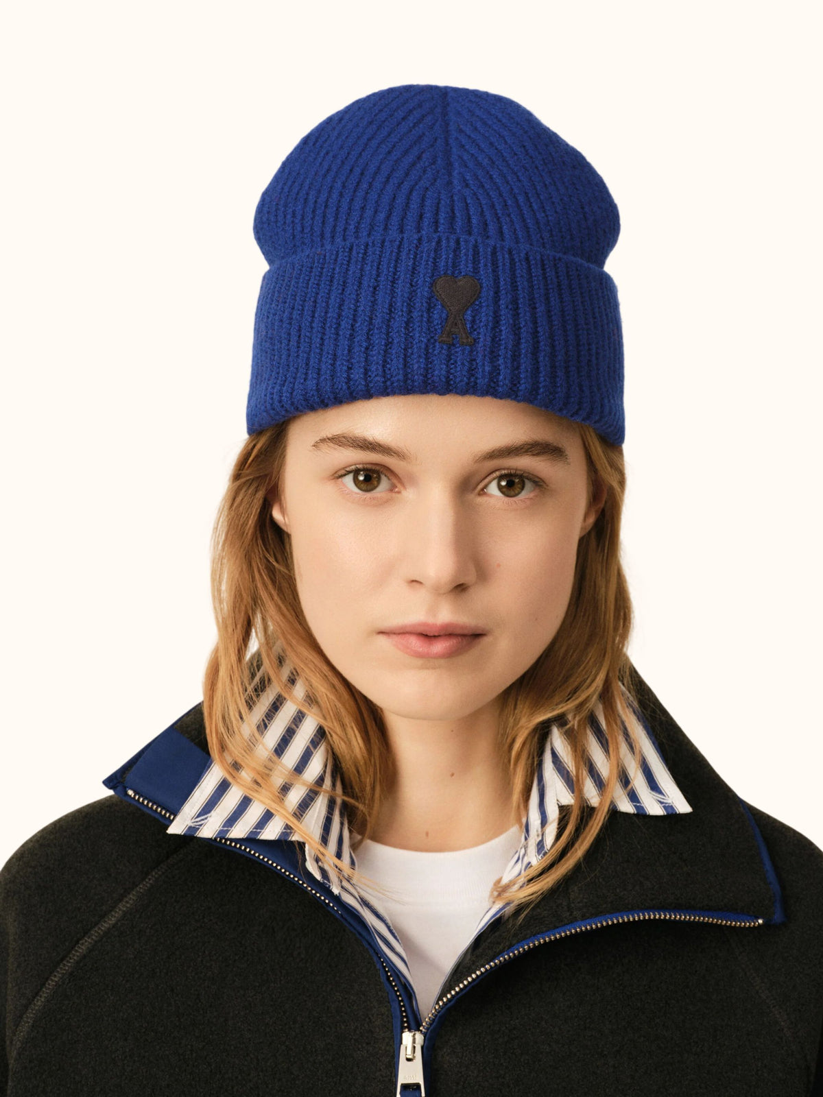 Berretto Ami de Coeur in lana blue