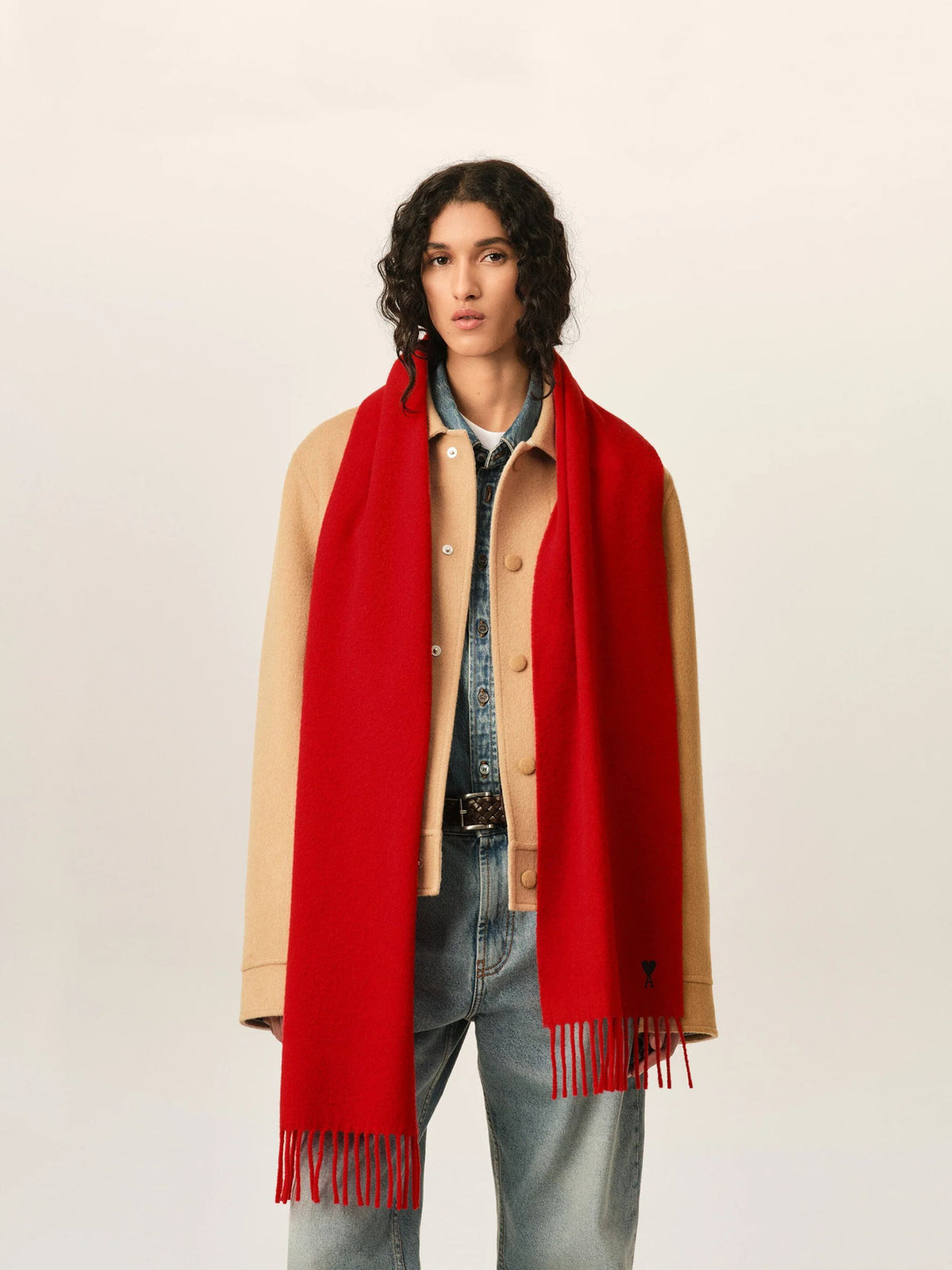 WOOL SCARF ADC EMBOSSED