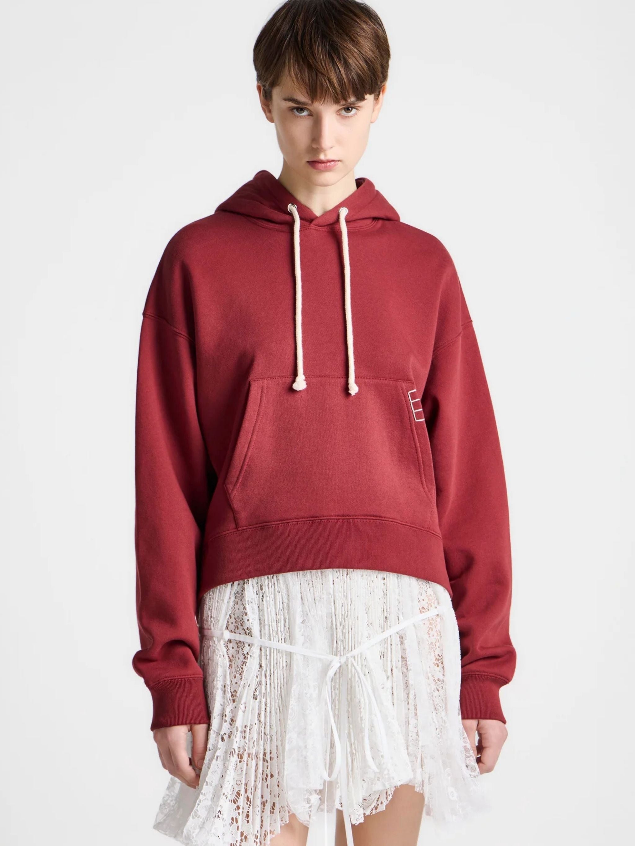 TIPPED HEM HOODIE
