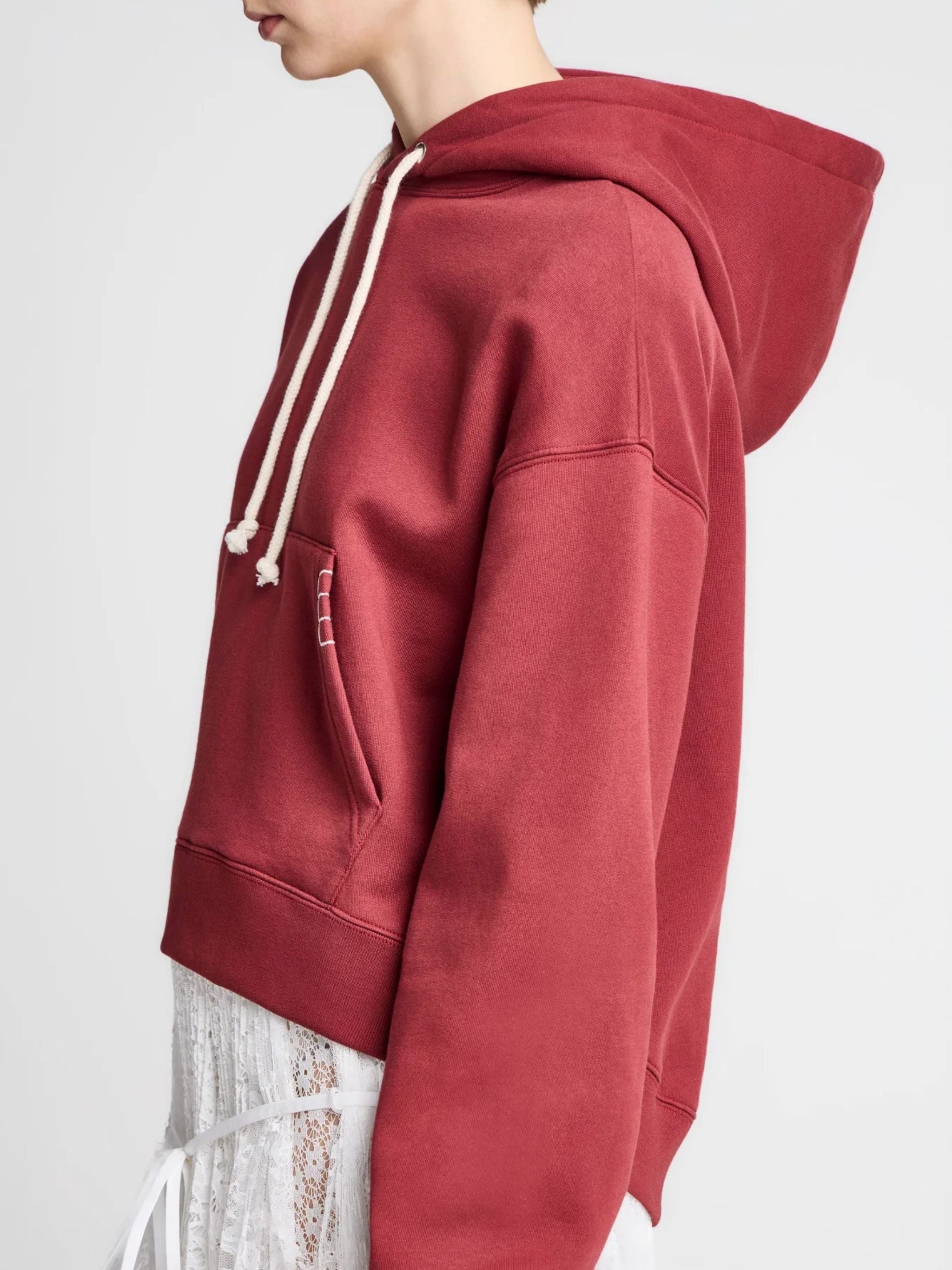 TIPPED HEM HOODIE