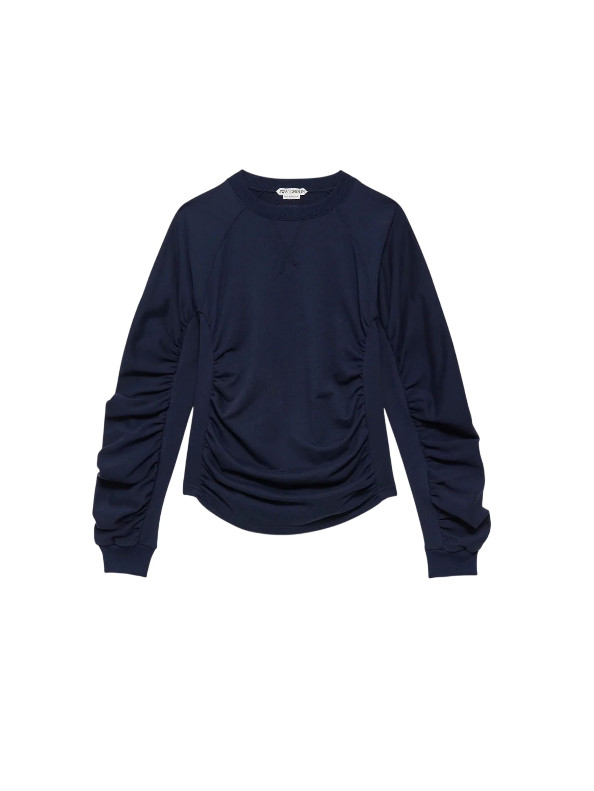 RUCHED SLEEVE SWEATSHIRT