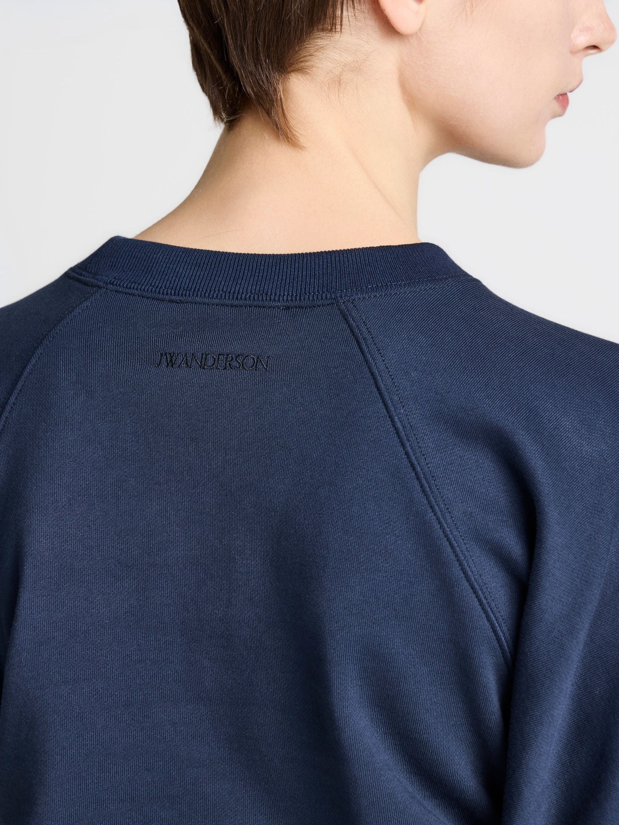 RUCHED SLEEVE SWEATSHIRT