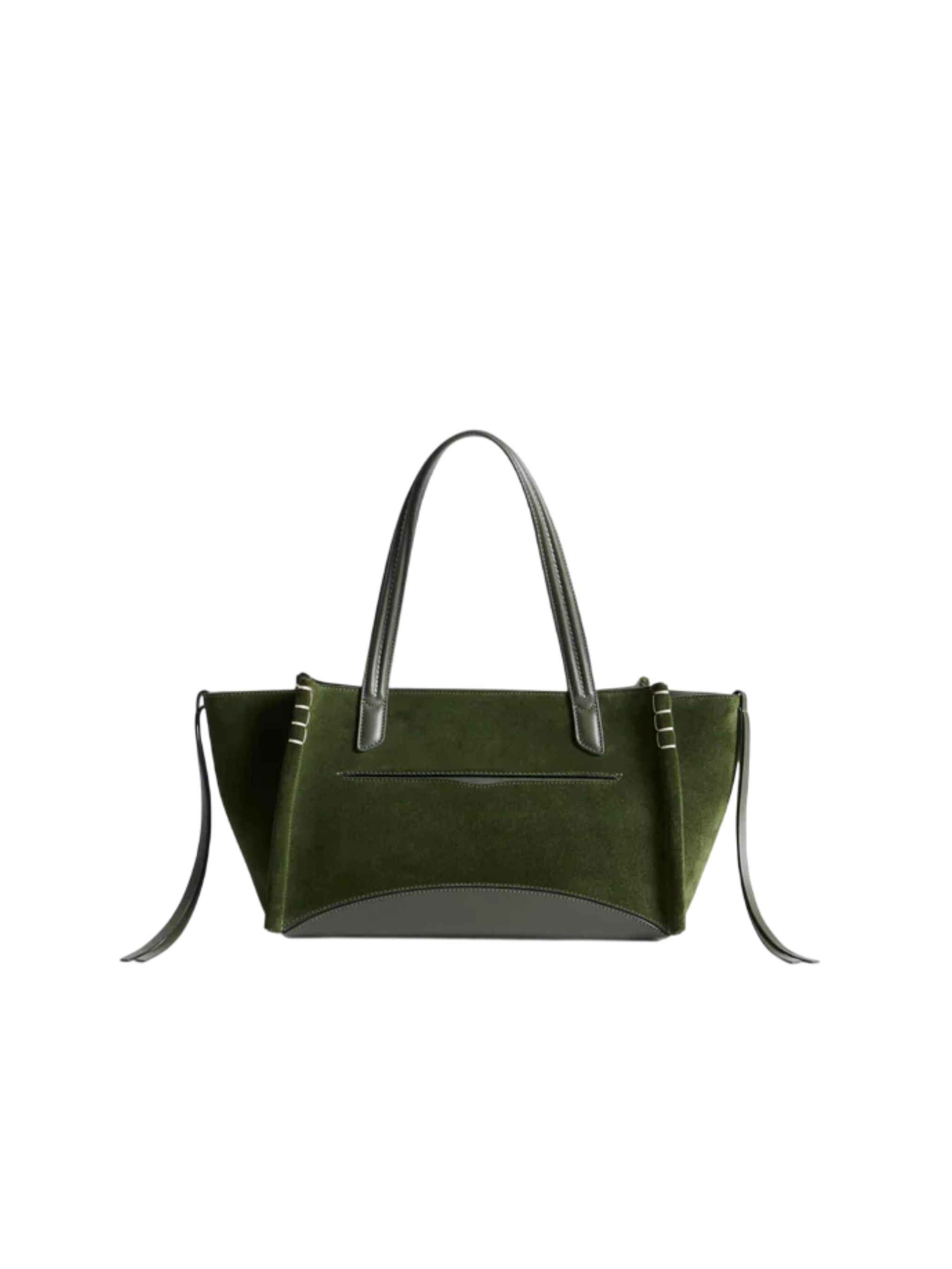 Borsa cabas Elongated Loafer in pelle scamosciata kaki