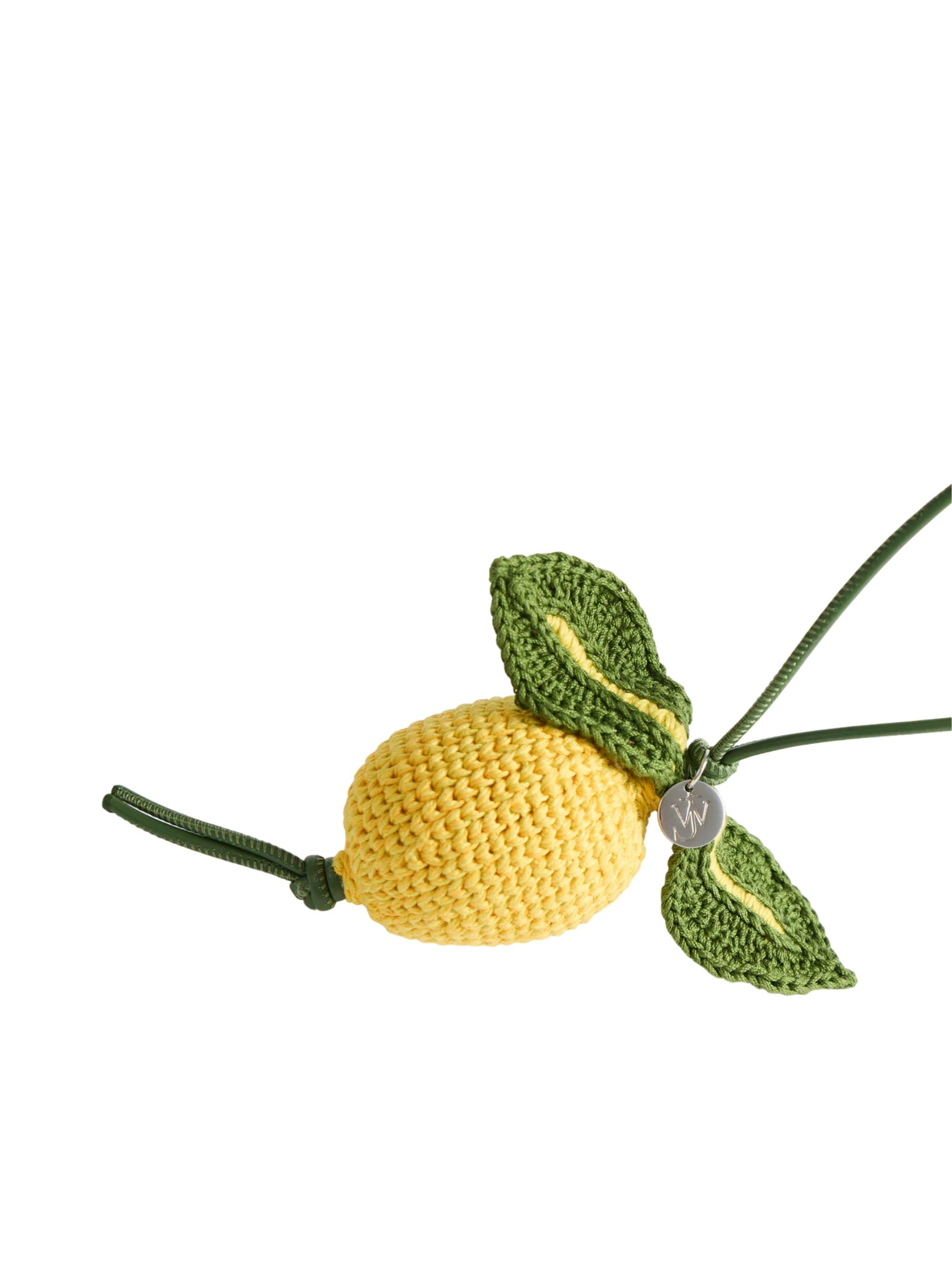 Hand-crocheted lemon charm