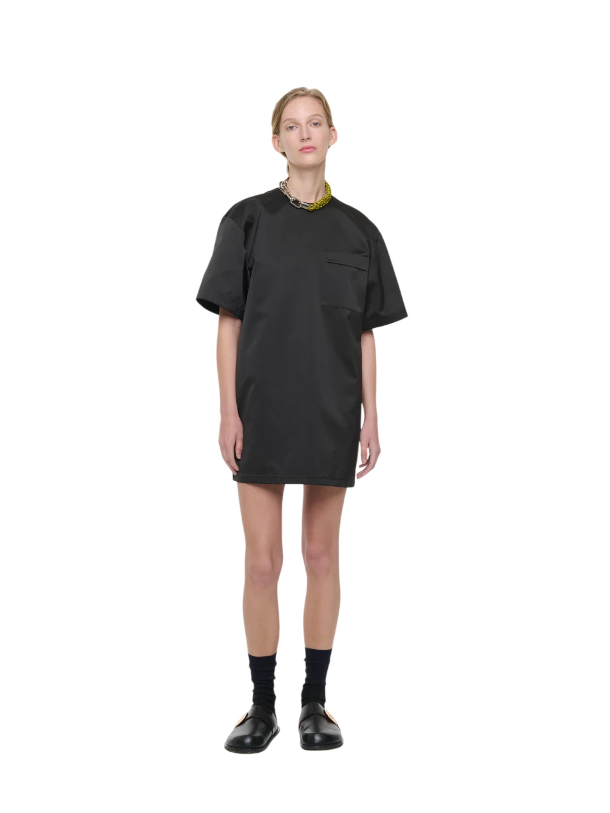 BLACK DUCHESSE MINI DRESS