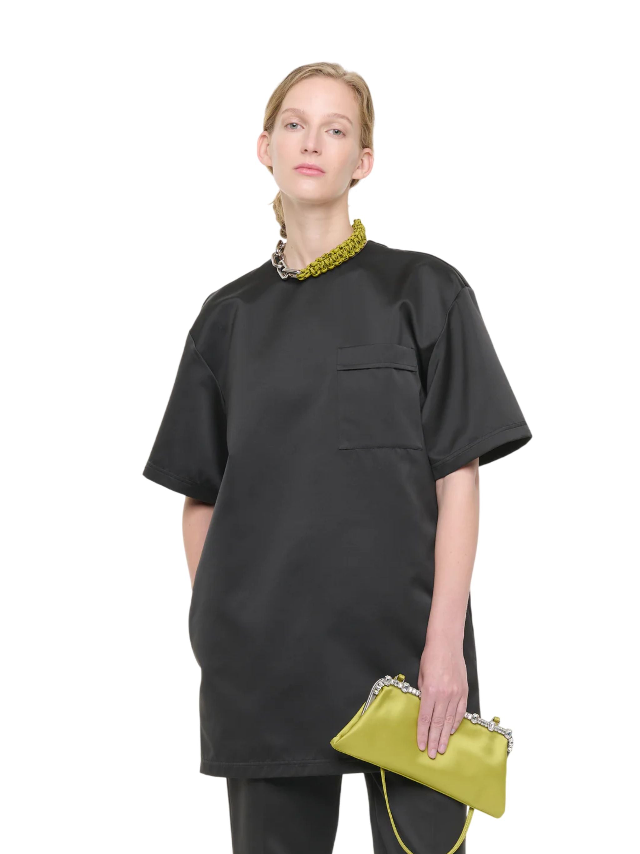 BLACK DUCHESSE MINI DRESS