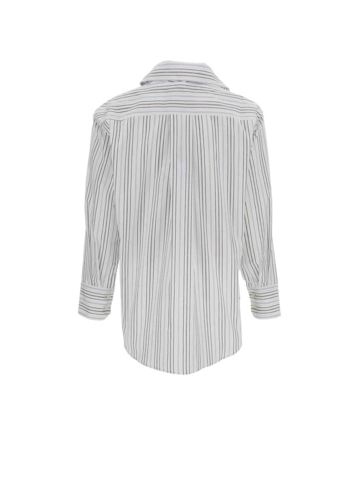CAMICIA DI COTONE A RIGHE CON FOULARD