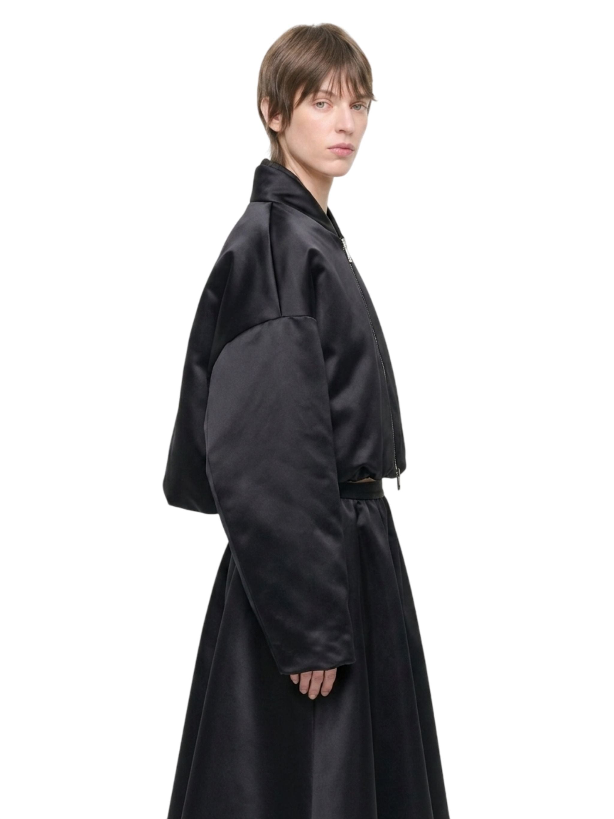 BELLINI TWILL CROPPED BOMBER JACKET
