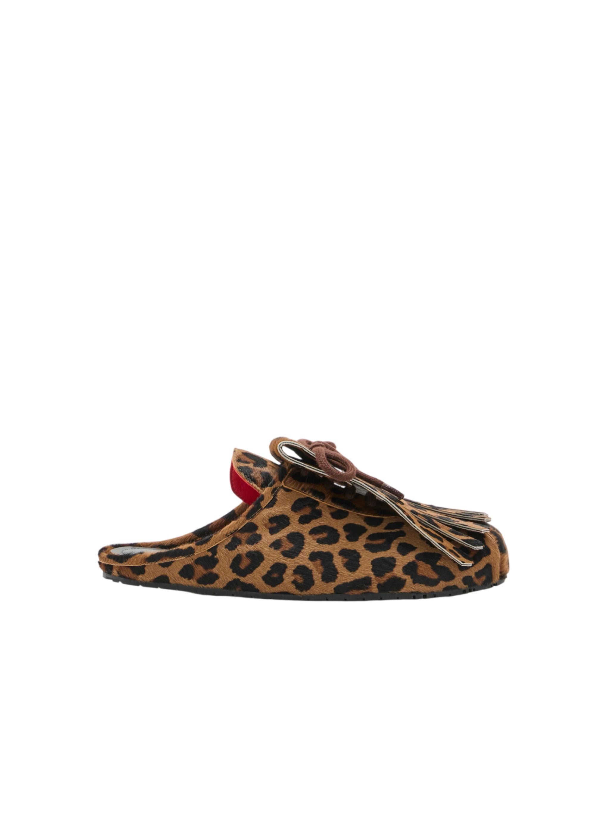 LEOPARD PRINT SABOT BOWLING SHOES