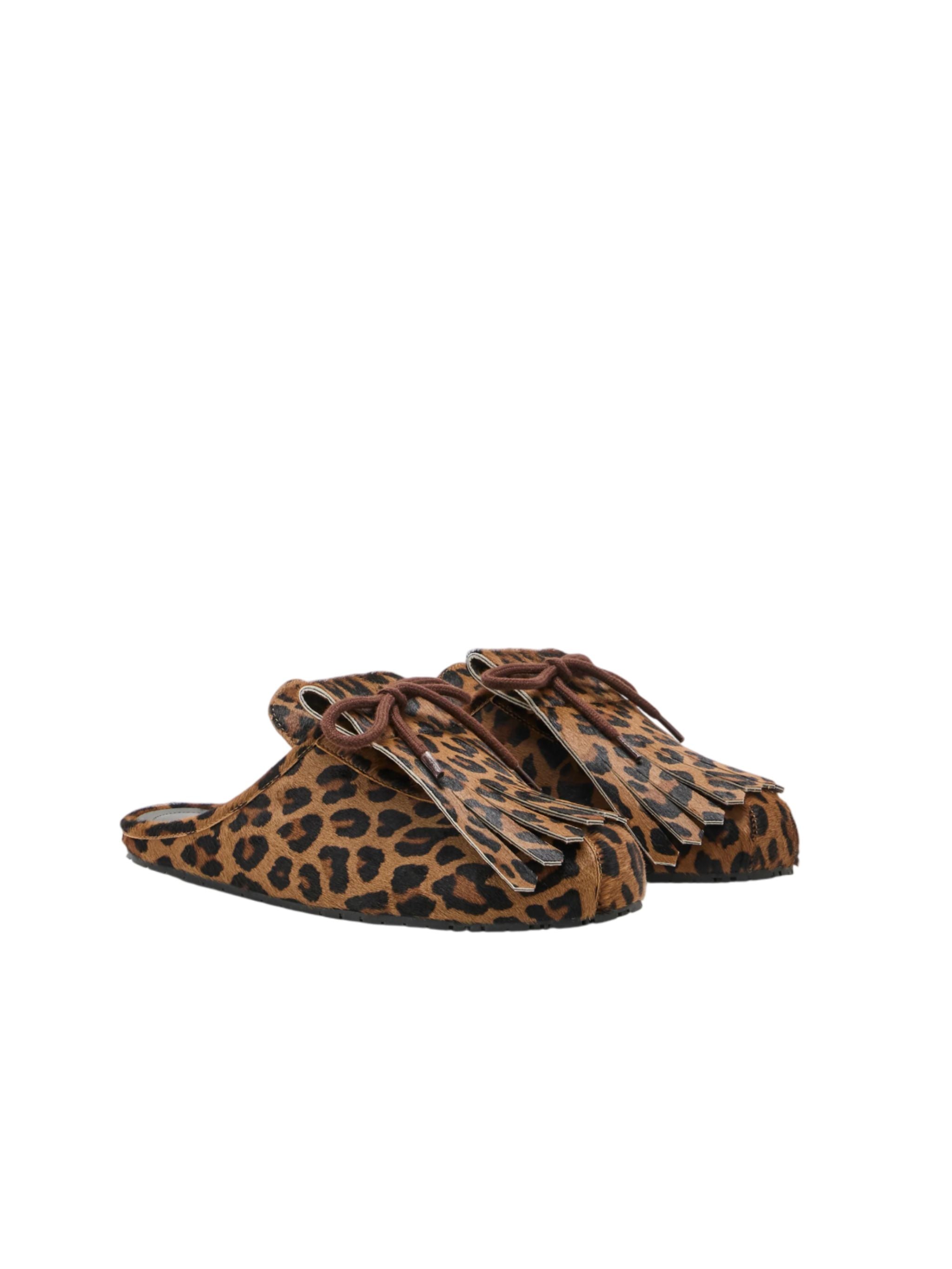LEOPARD PRINT SABOT BOWLING SHOES