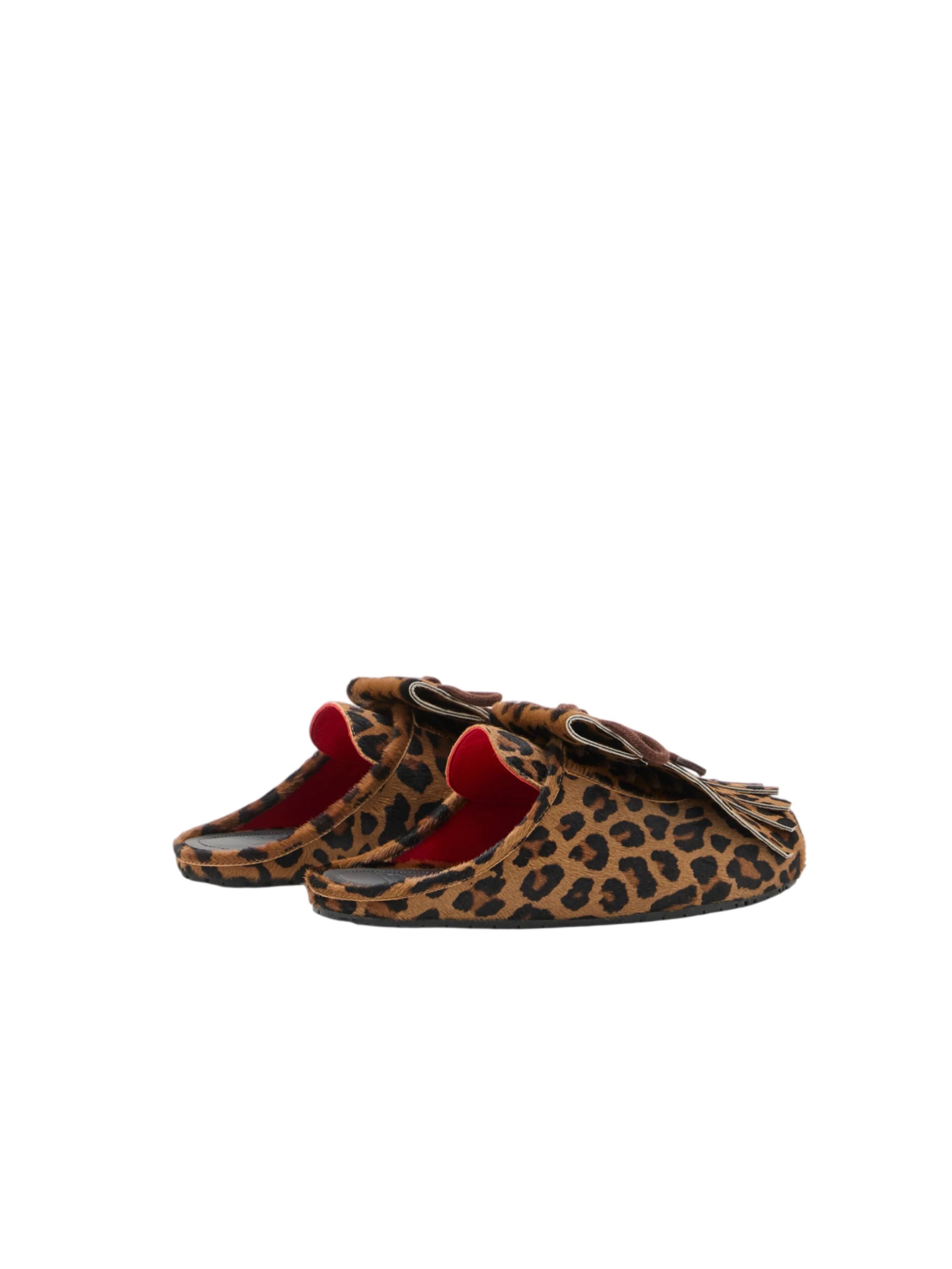 LEOPARD PRINT SABOT BOWLING SHOES