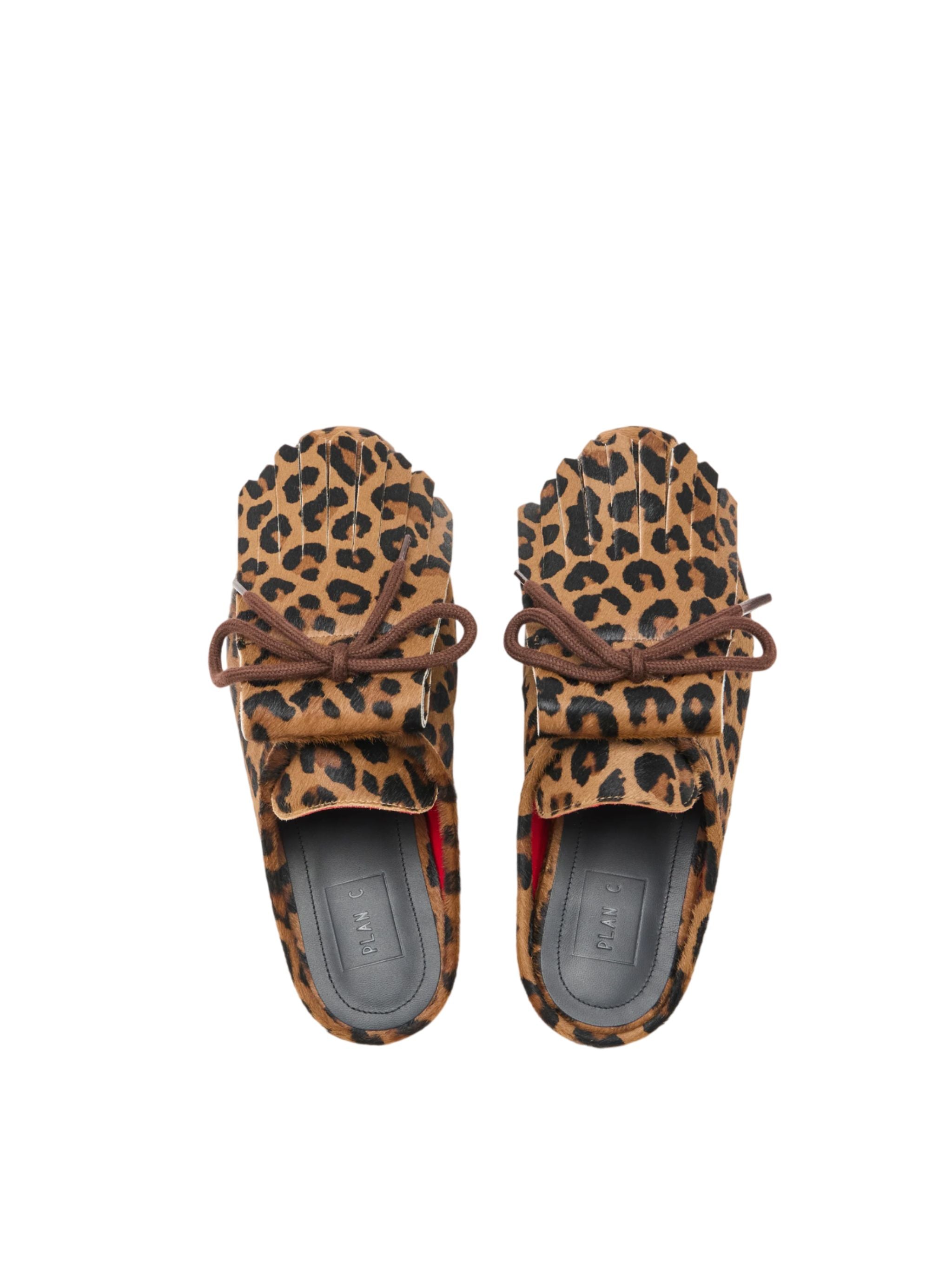 LEOPARD PRINT SABOT BOWLING SHOES