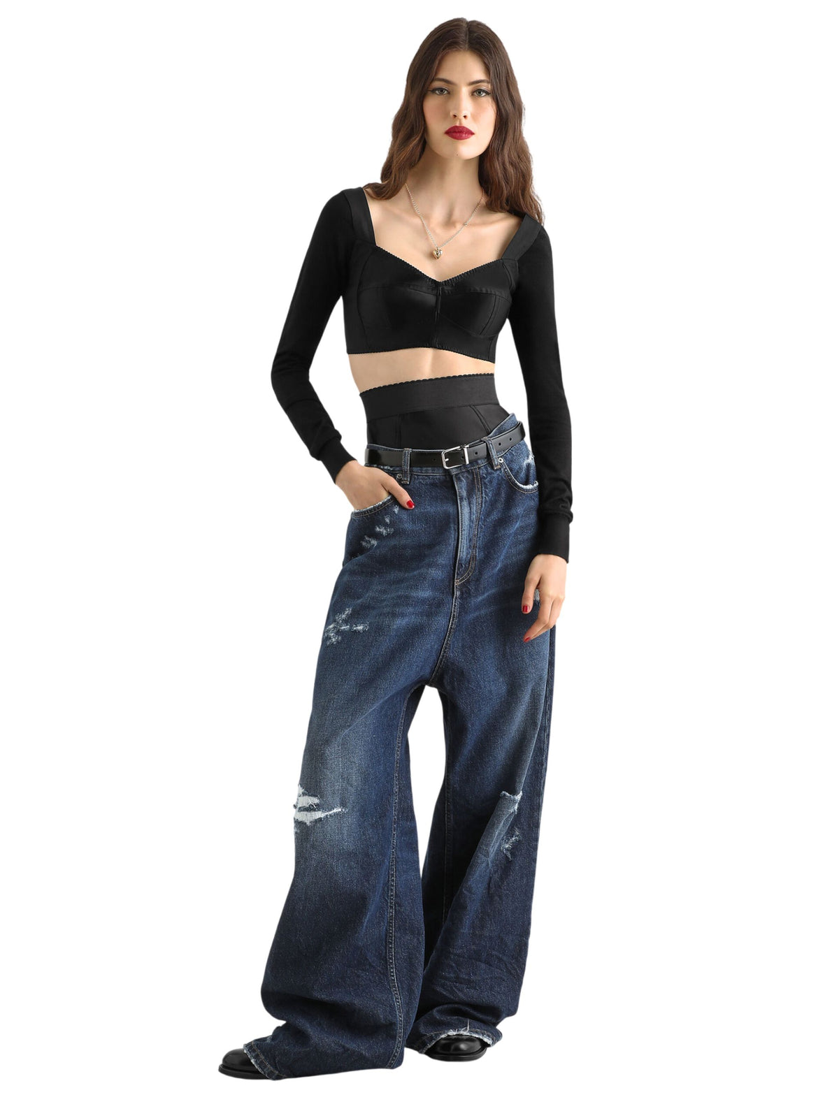 Top bustier in raso