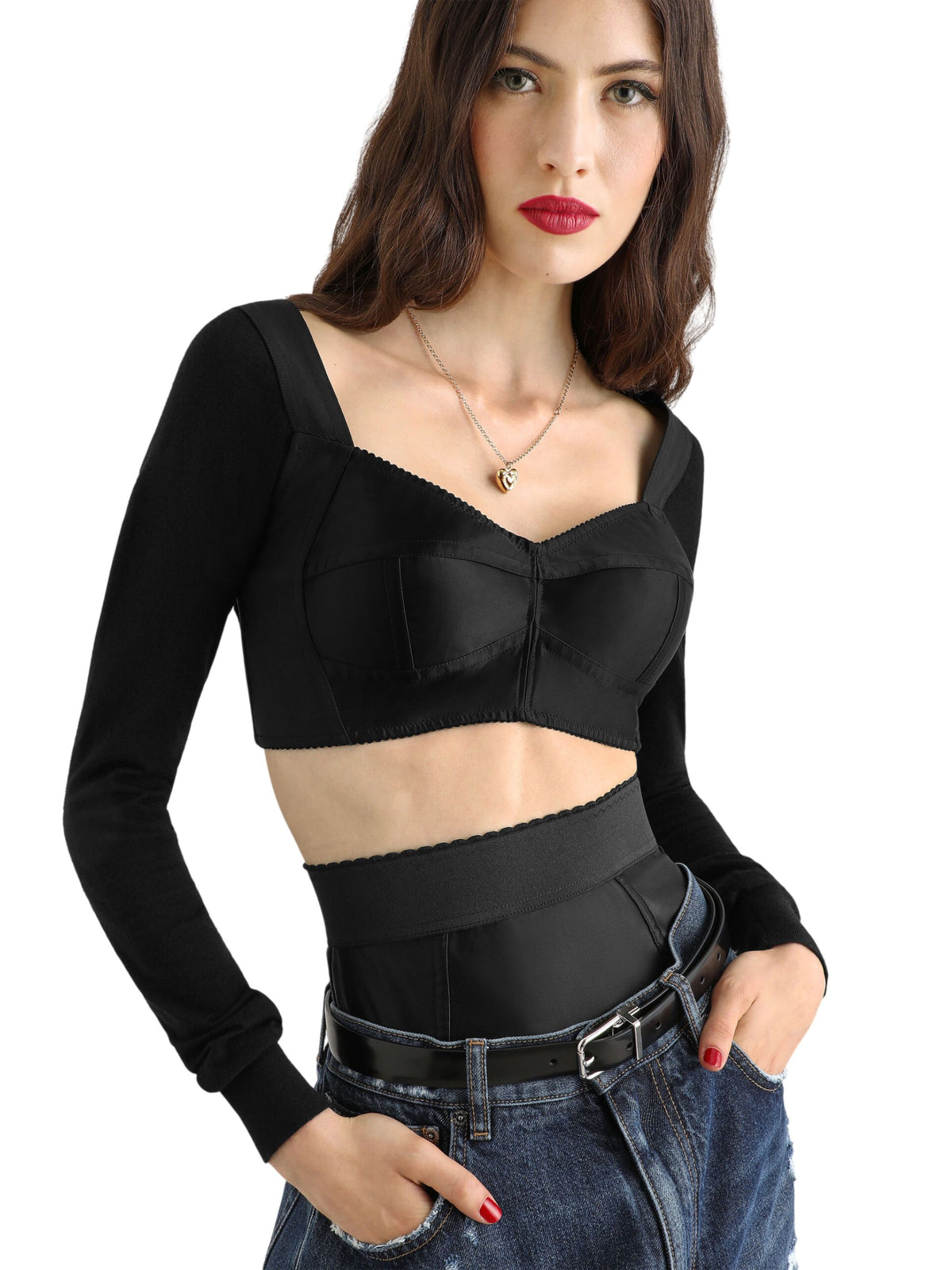 Top bustier in raso