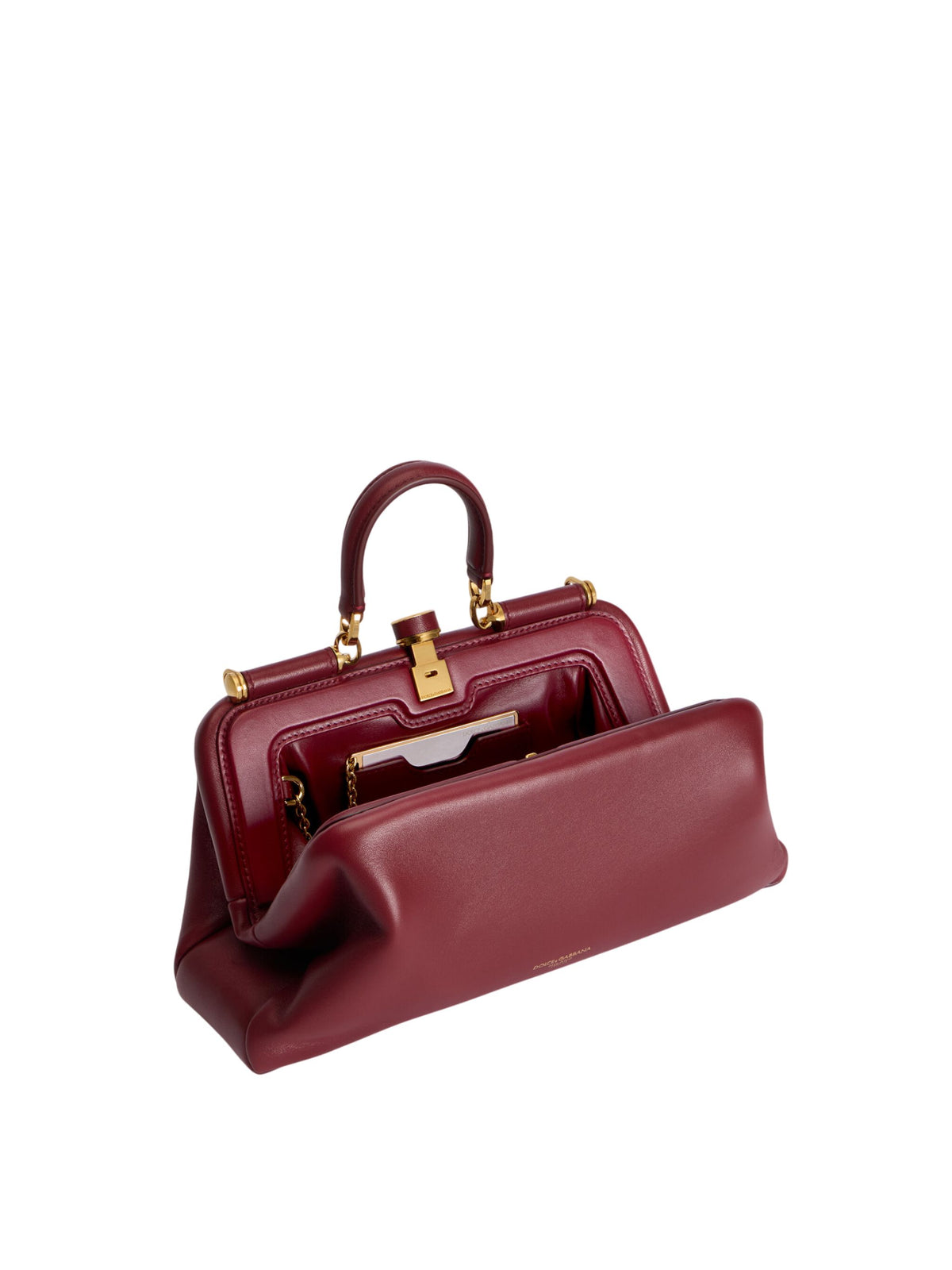 Borsa a mano Grandma media in nappa plongé