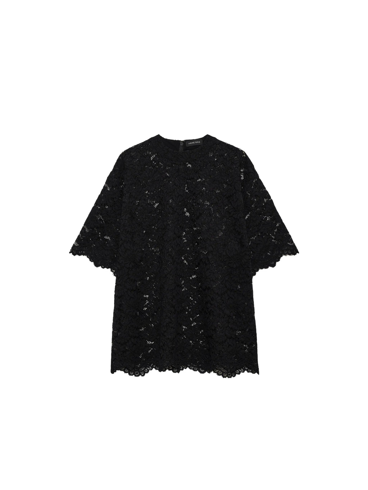 Top nero Anine Bing Zeina in pizzo