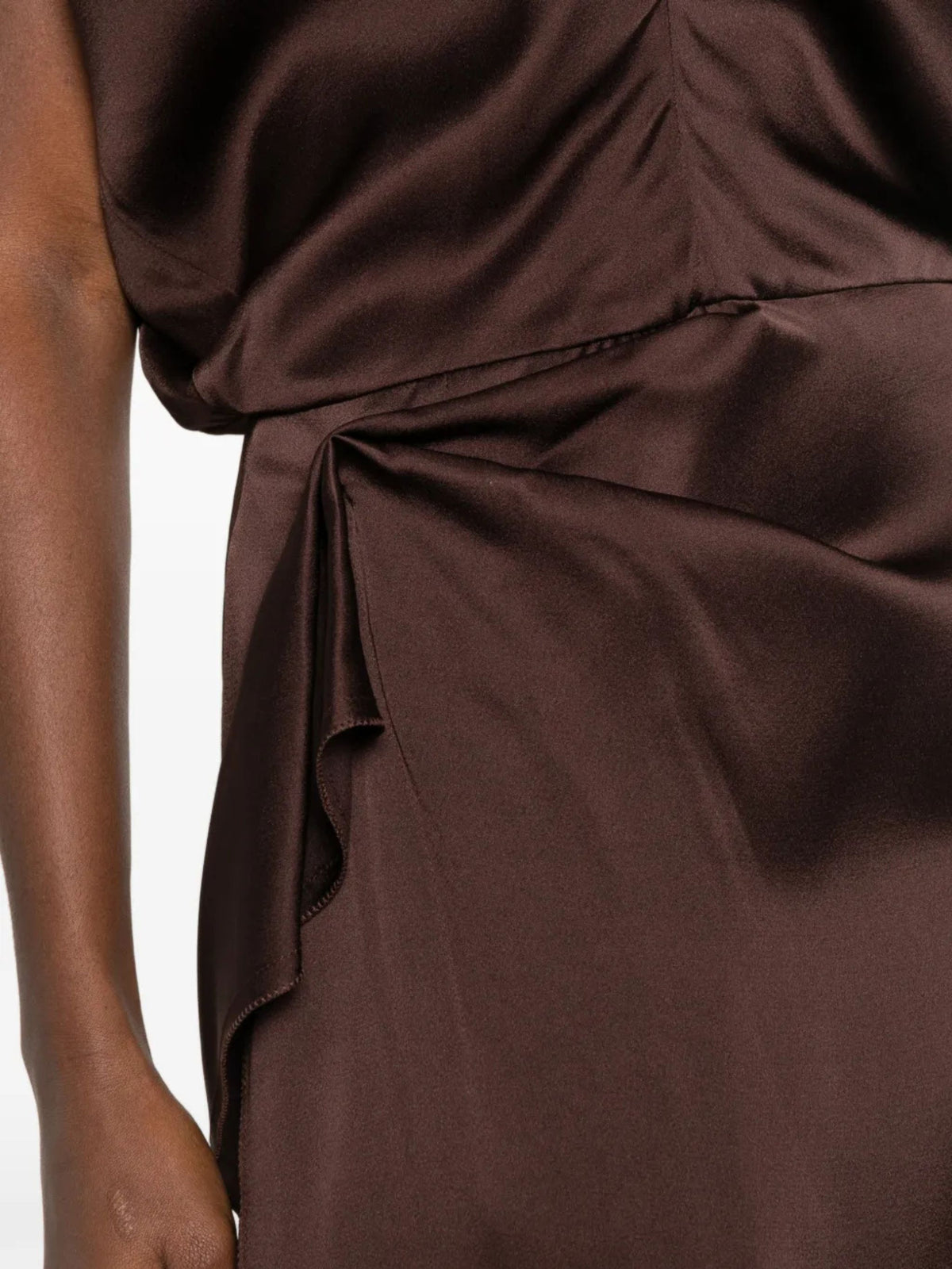 SLEEVELESS DRAPED DRESS