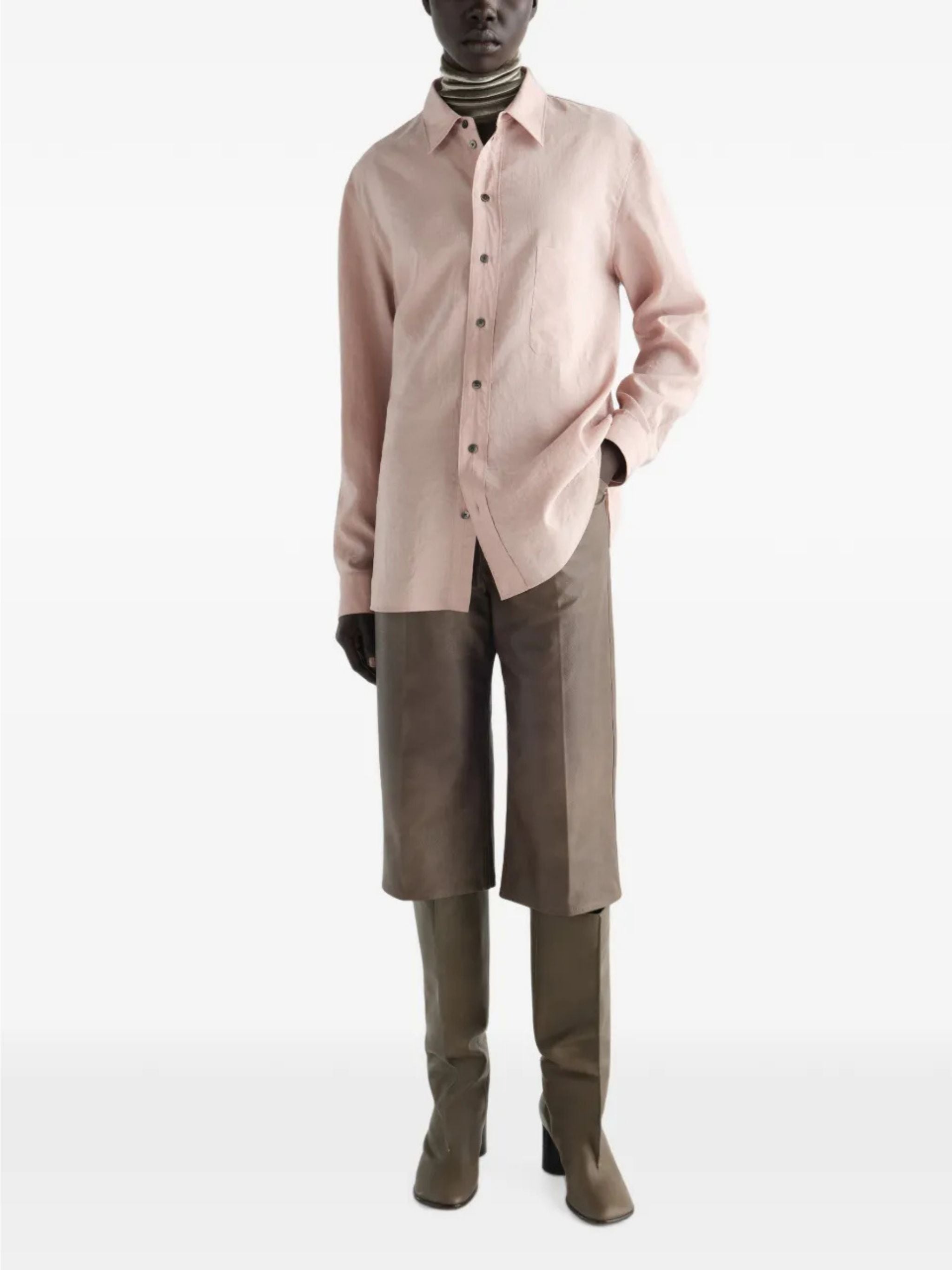 Camicia dritta in seta dry