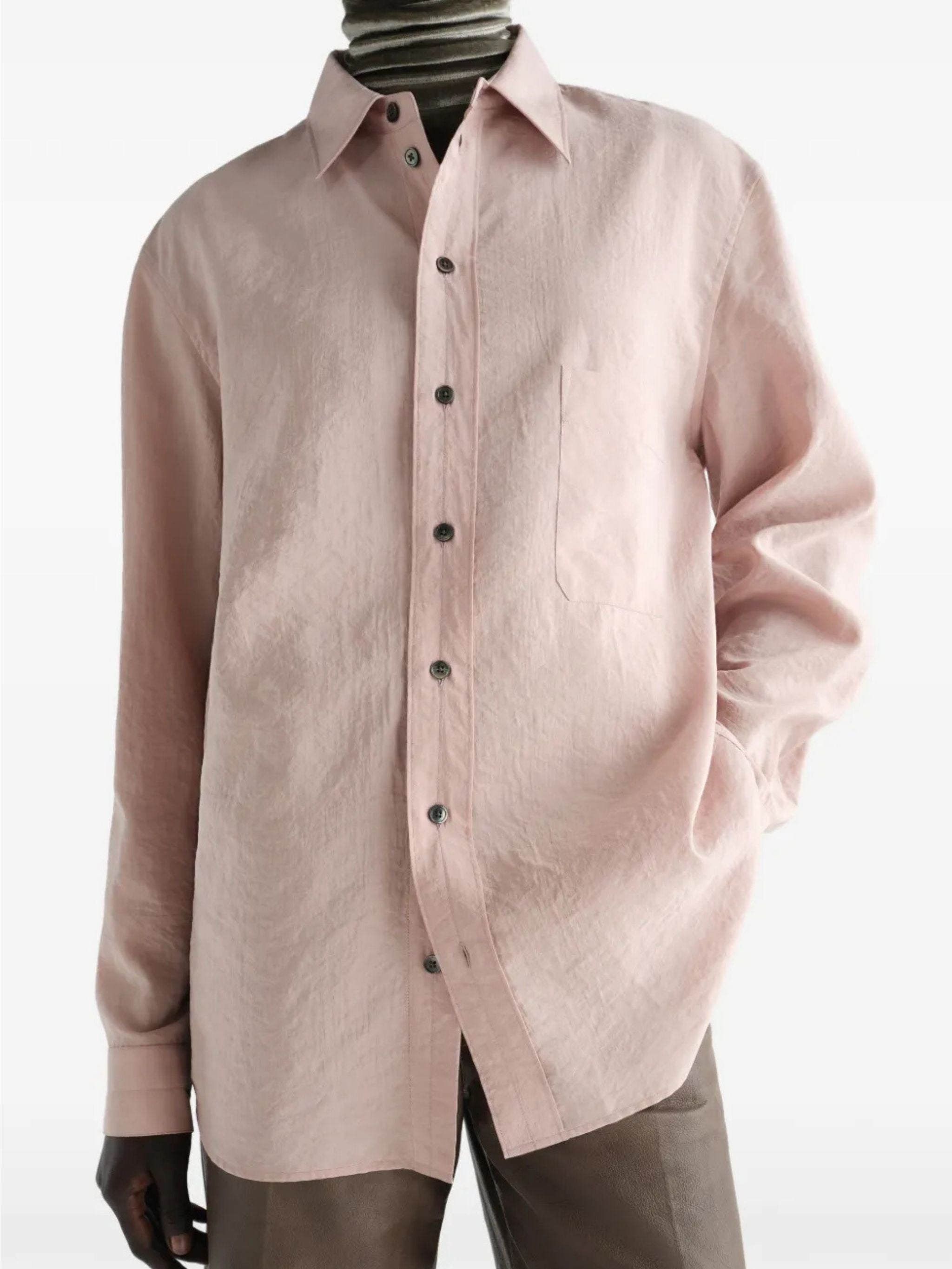 Camicia dritta in seta dry