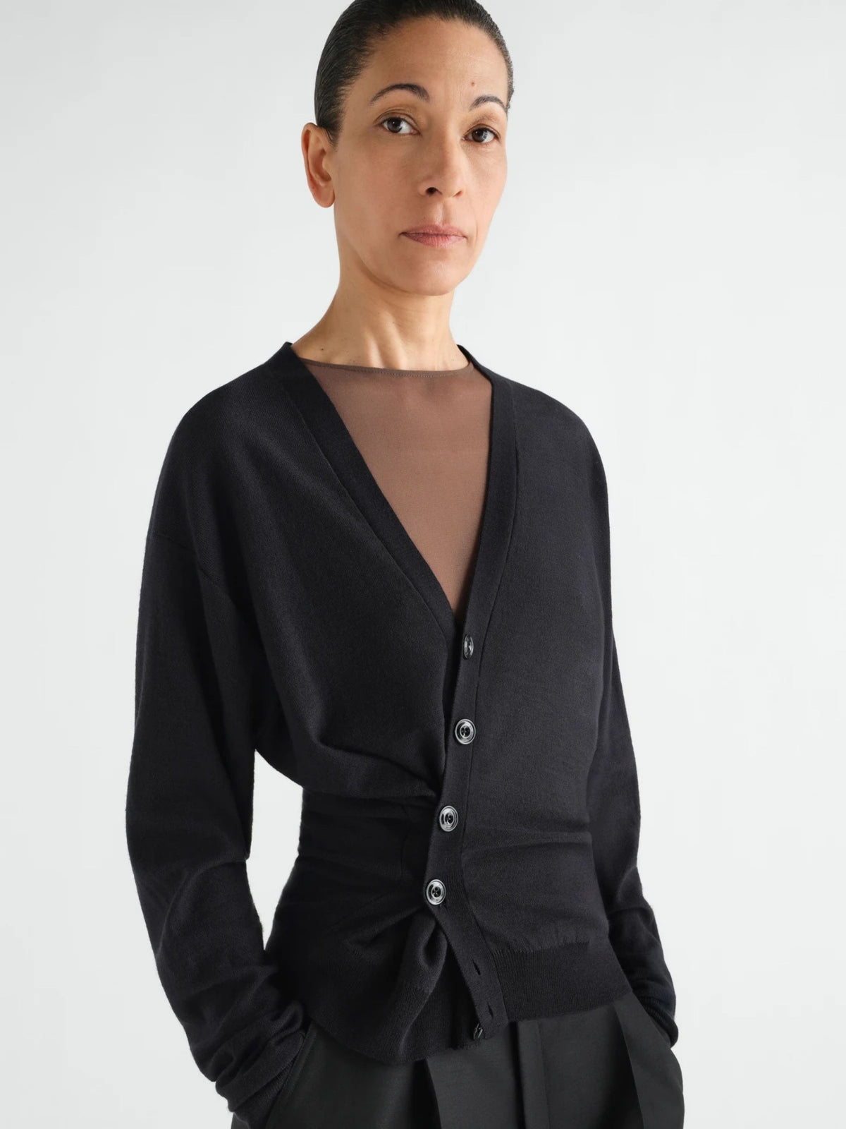 RELAXED TWISTED CARDIGAN