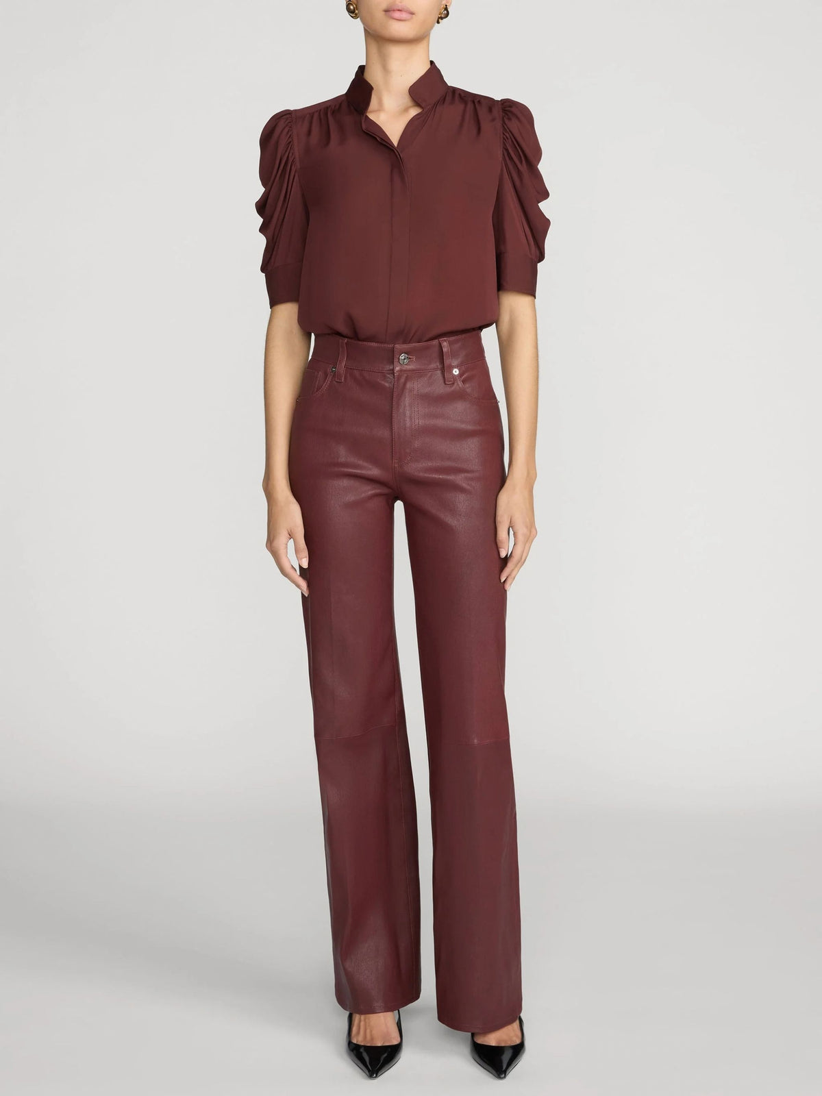 THE LEATHER SLIM PALAZZO