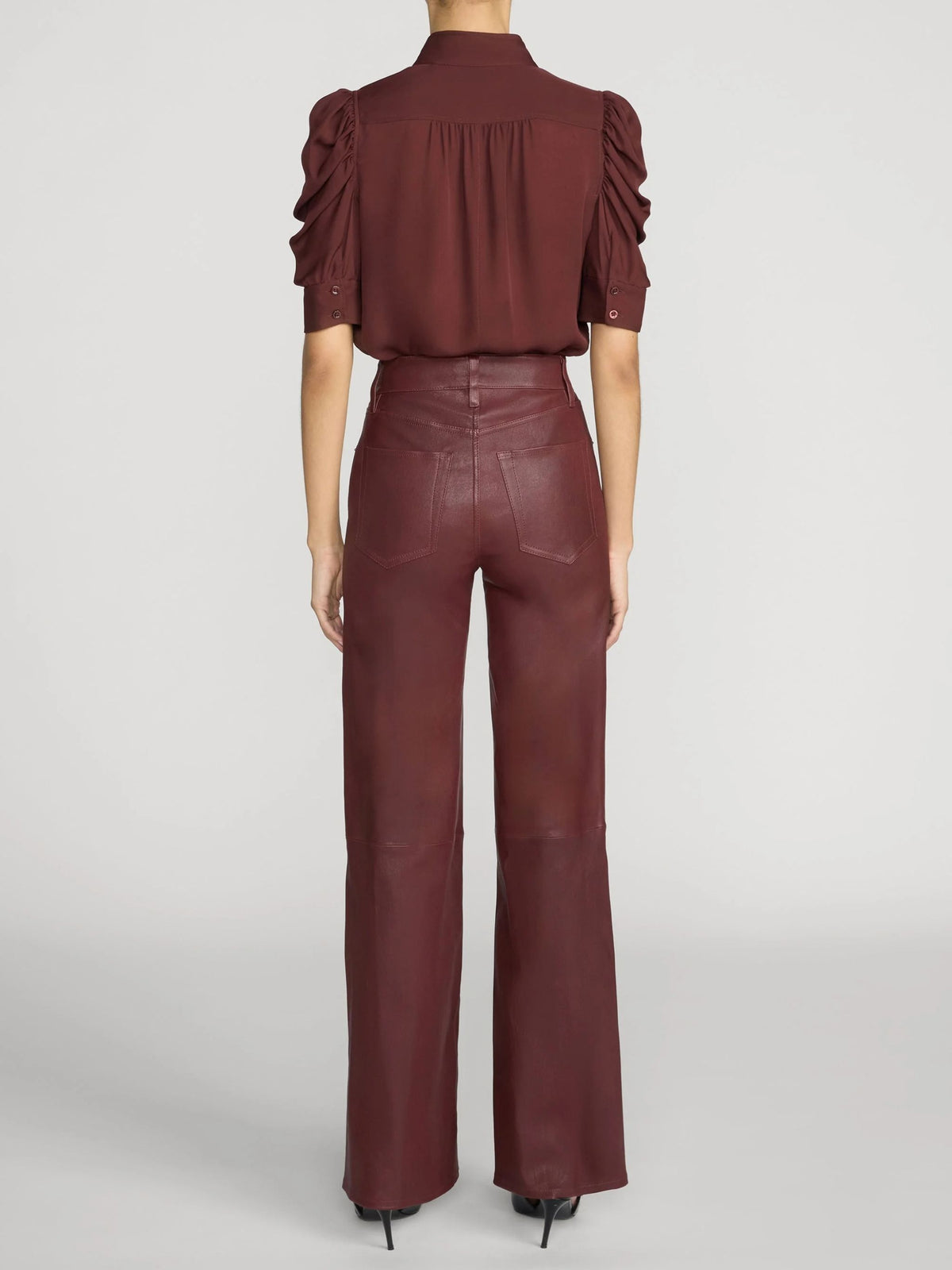 THE LEATHER SLIM PALAZZO