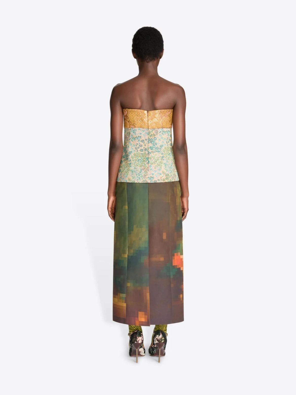 Jacquard bustier top