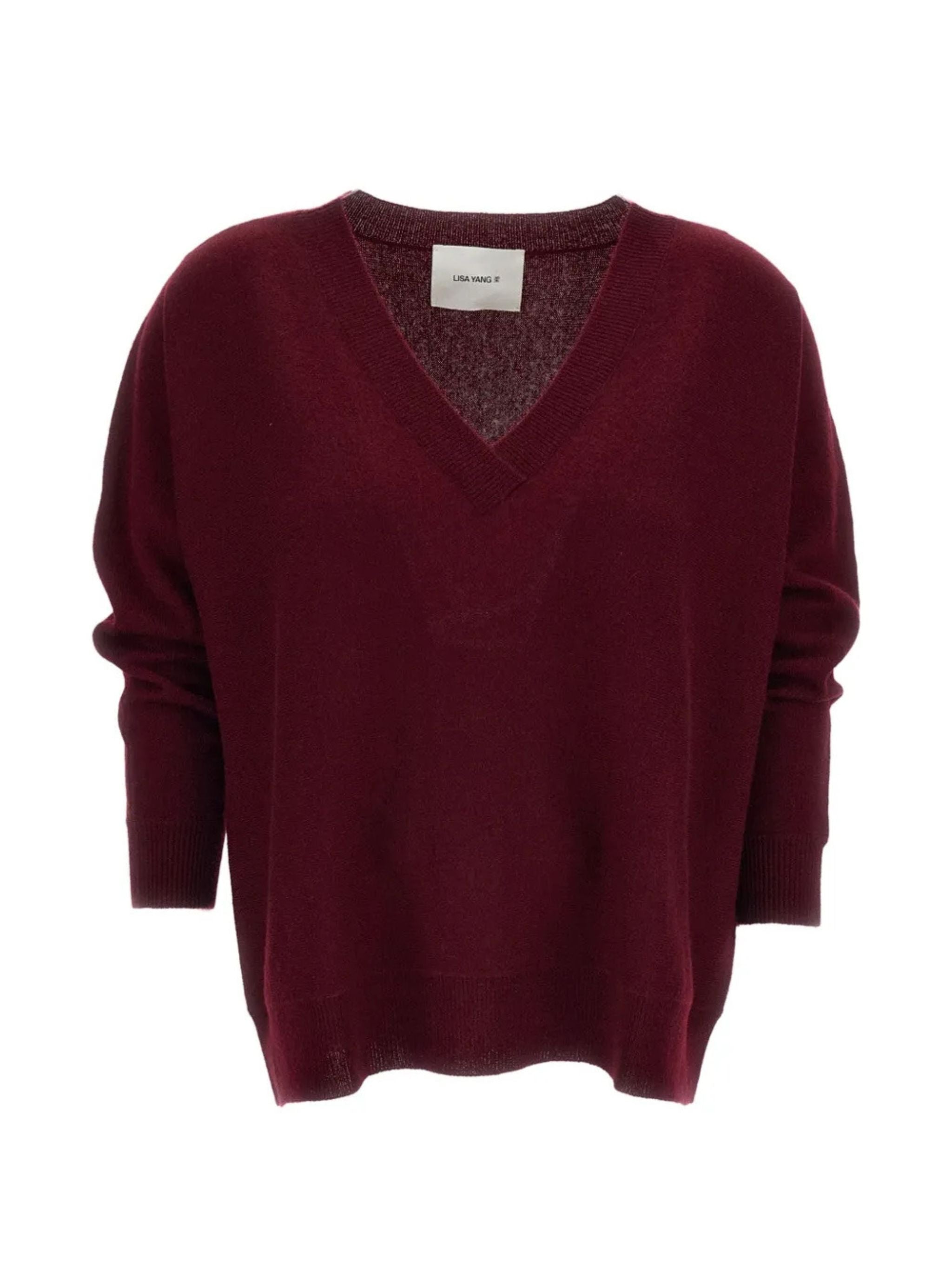 Maglione in cashmere con scollo a V
