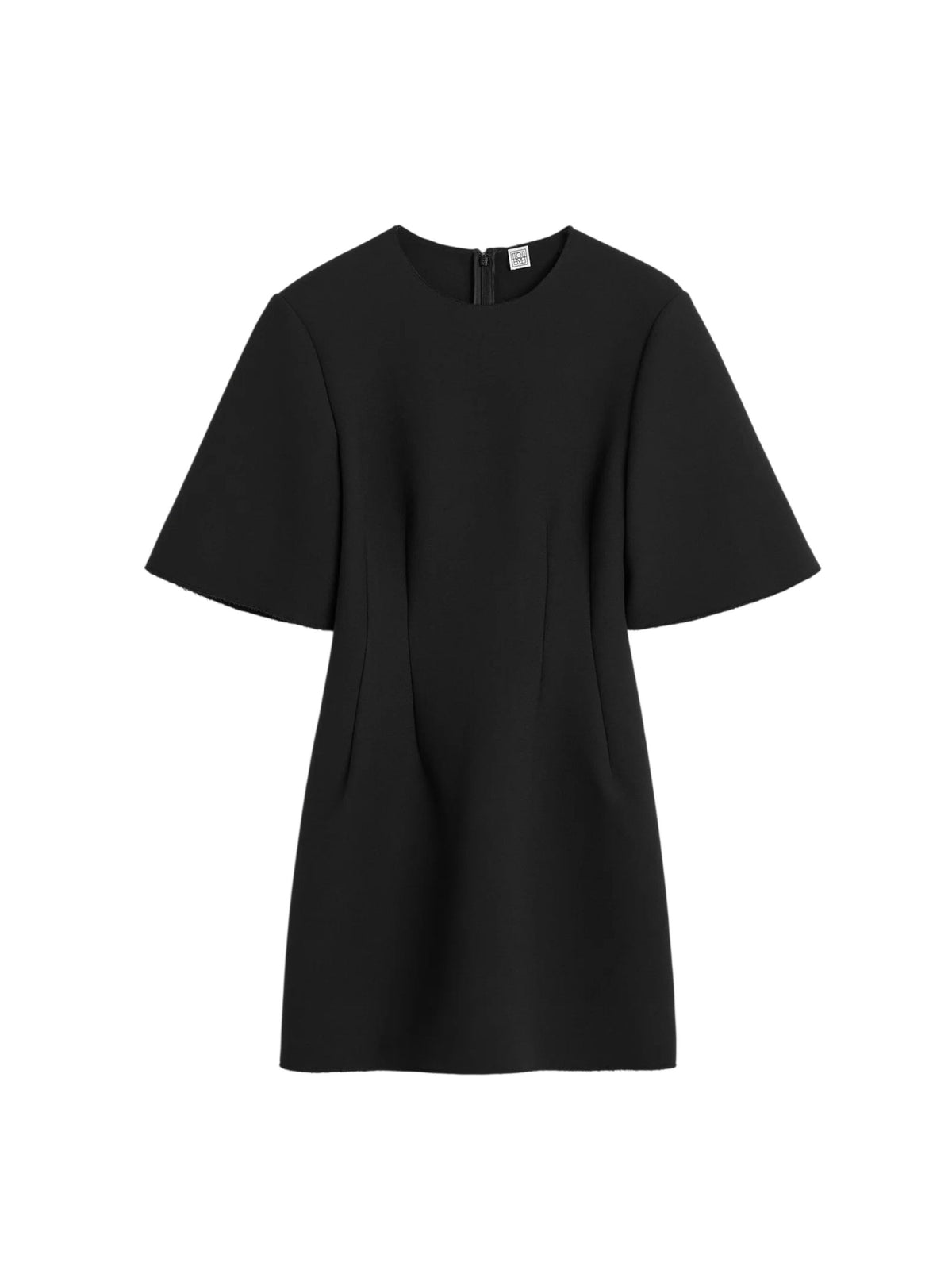 Sculptural short dress nero