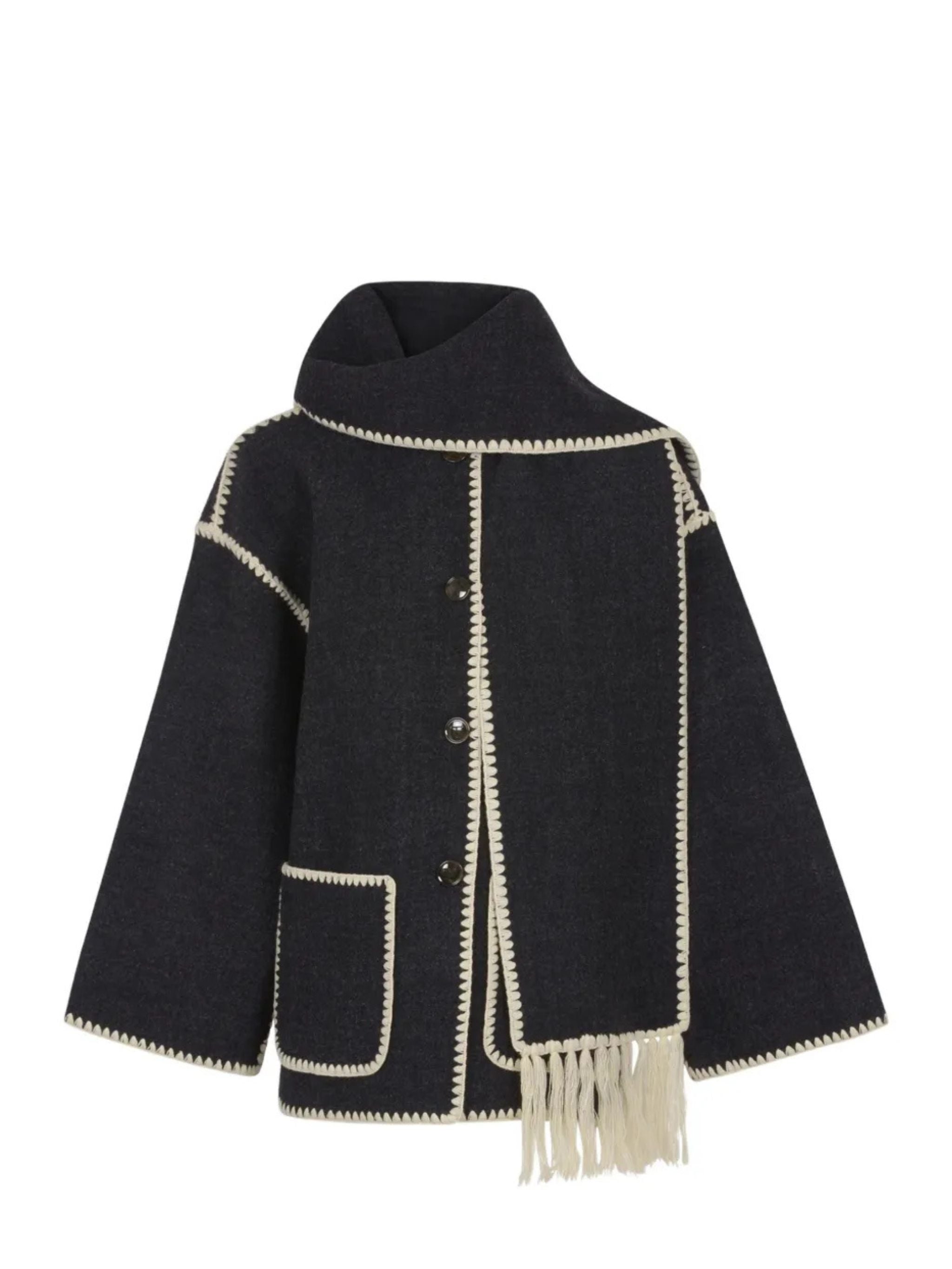 EMBROIDERED SCARF JACKET