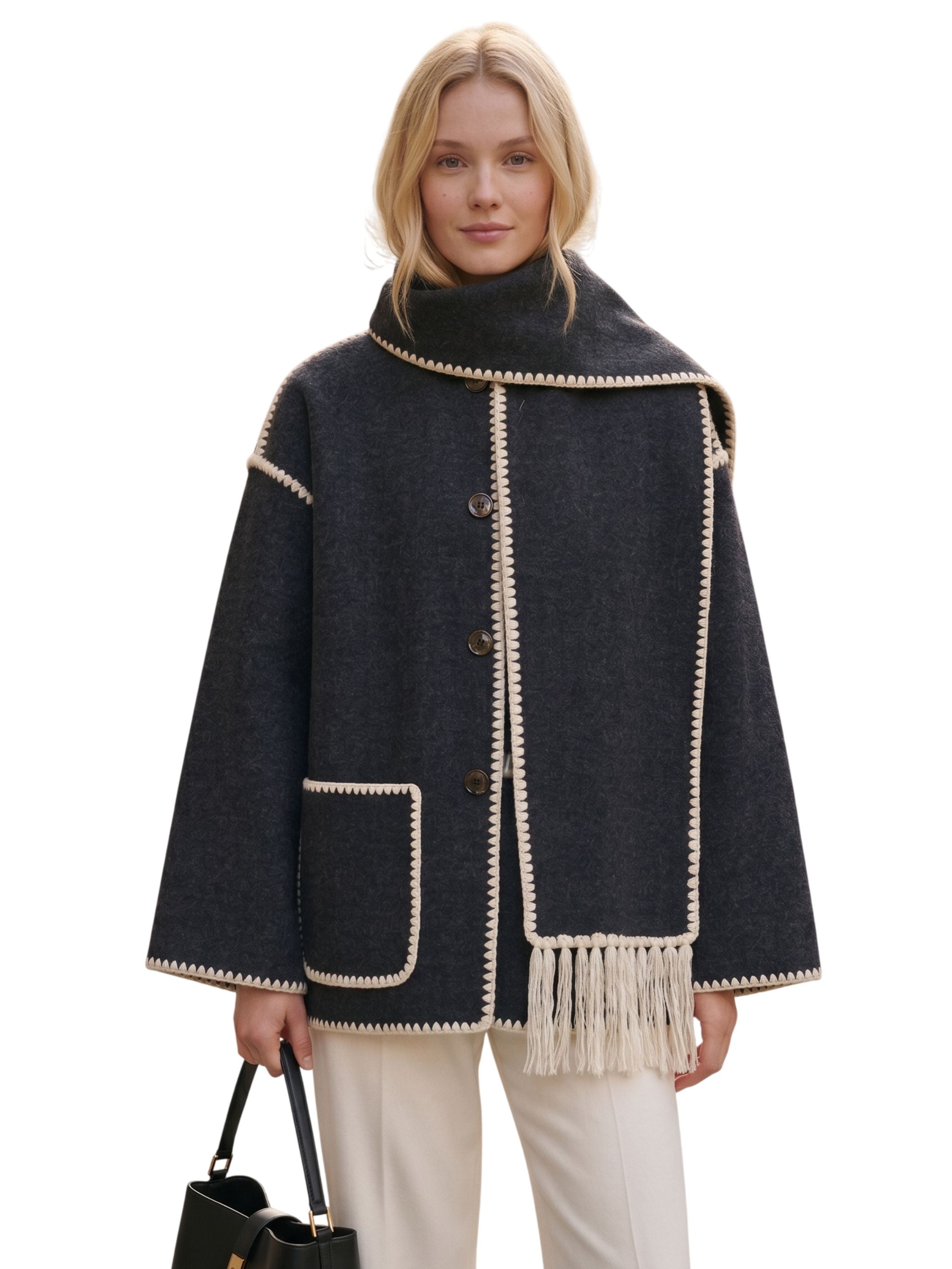 EMBROIDERED SCARF JACKET