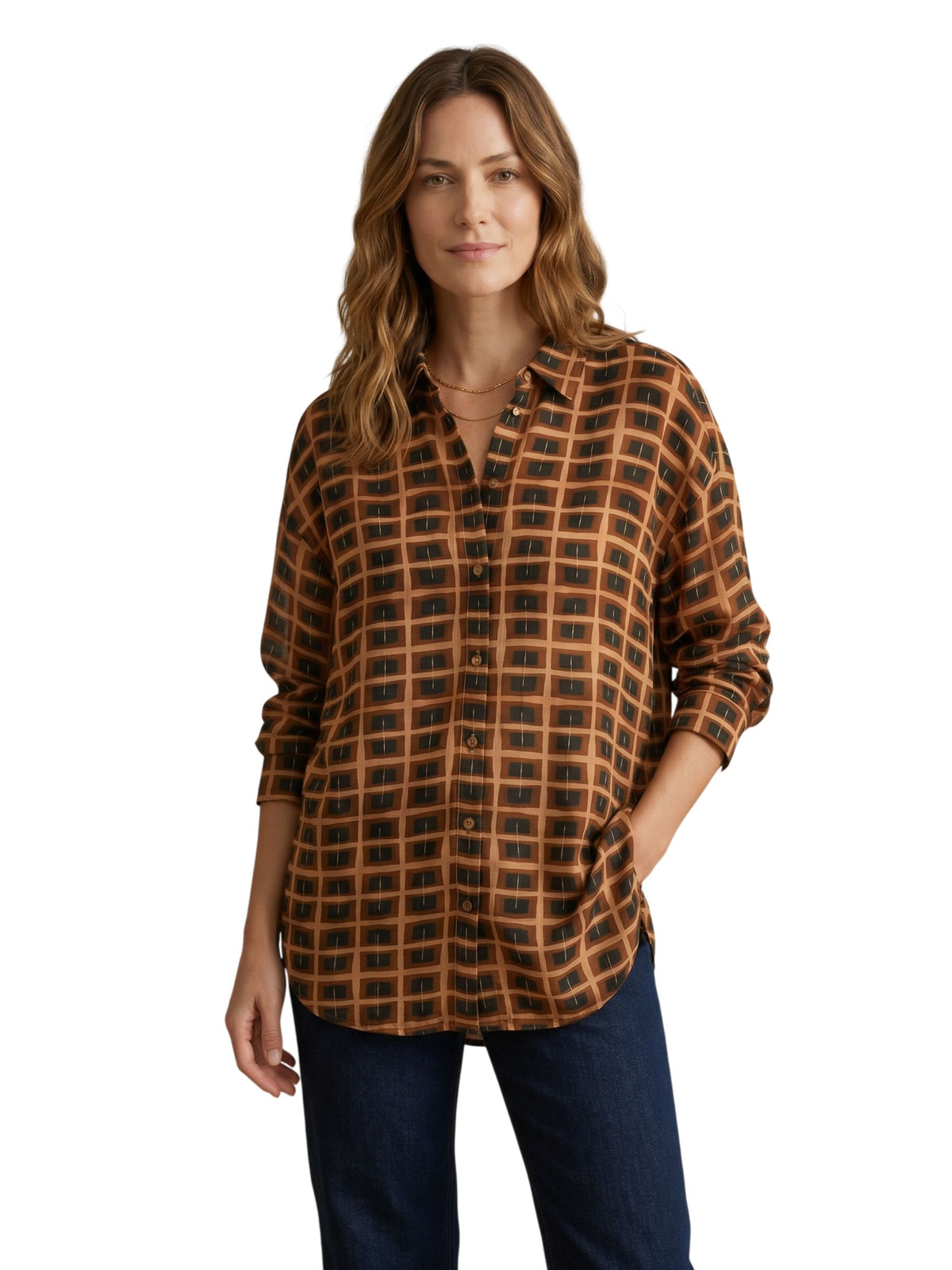 Camicia con stampa geometrica