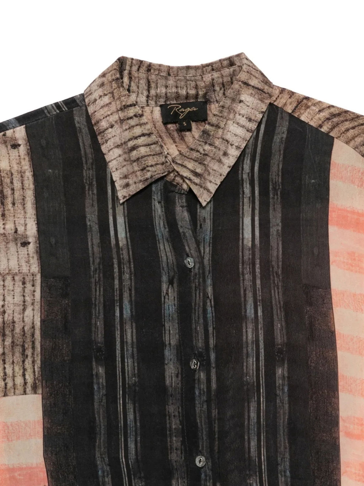 Camicia button-down con stampa patchwork