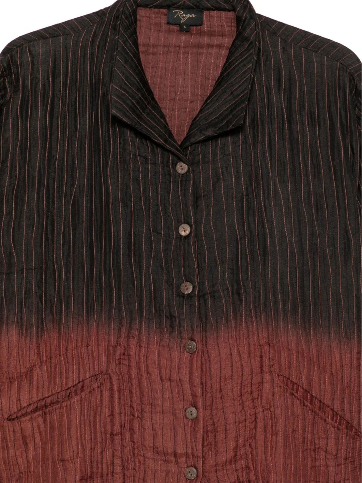 Gradient-effect crinkled jacket