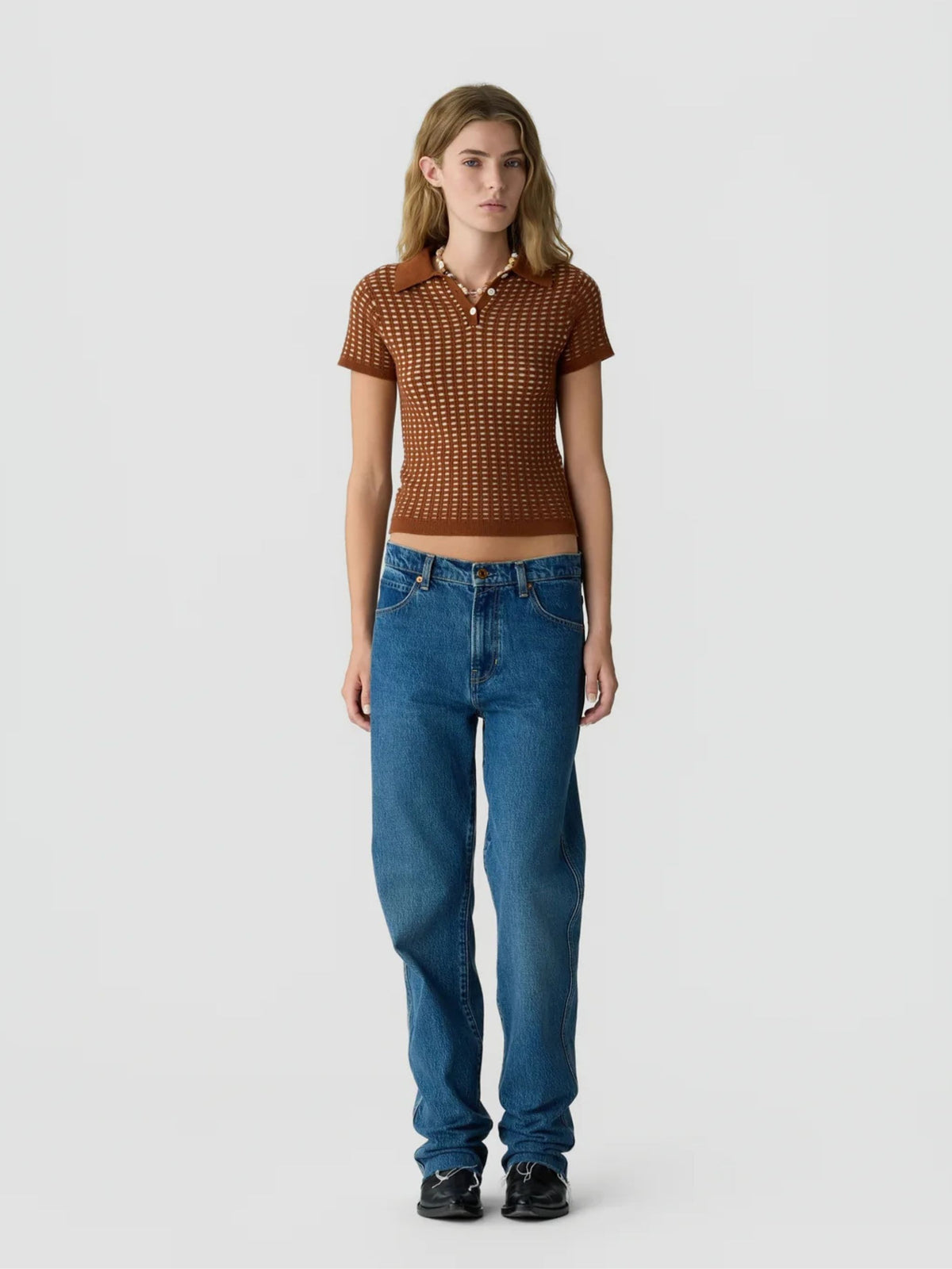 Shrunken Waffle Polo