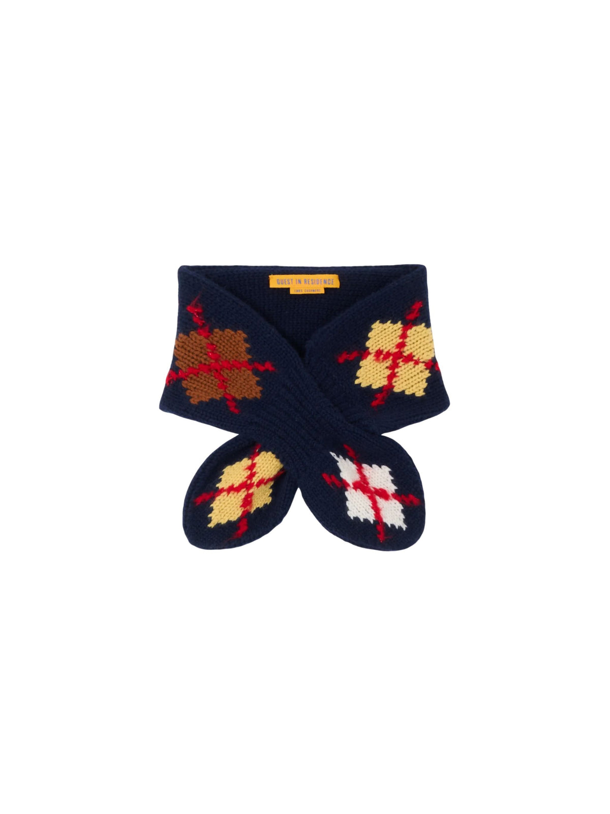 Sciarpa a fiocco con motivo Argyle