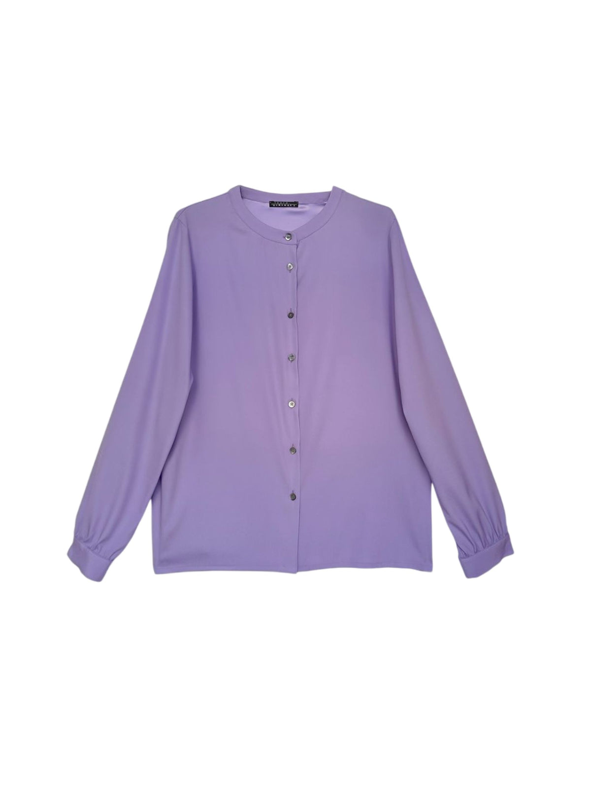 Camicia alla coreana in raso di seta