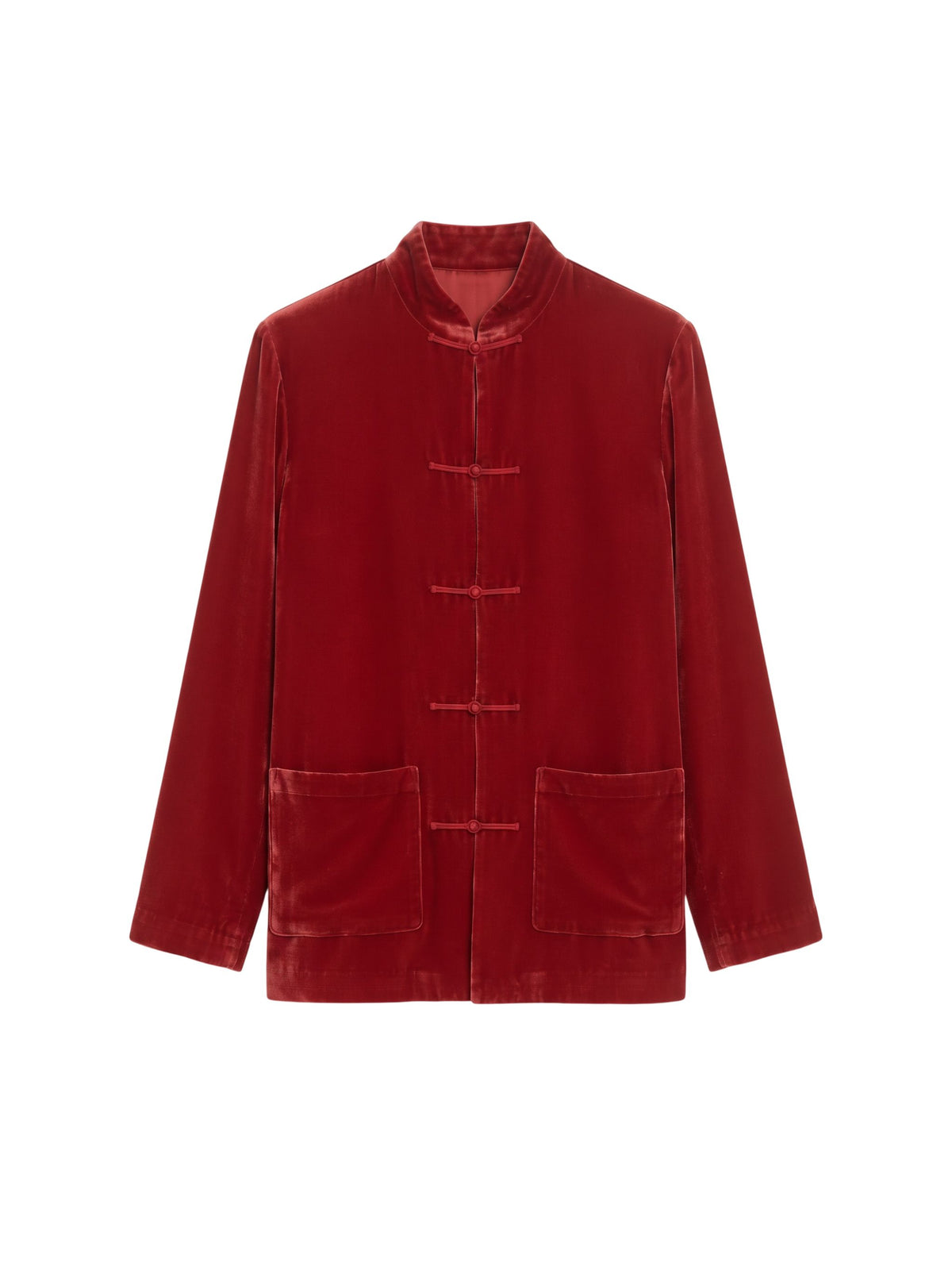 Blazer Yali alla coreana in velluto rosso